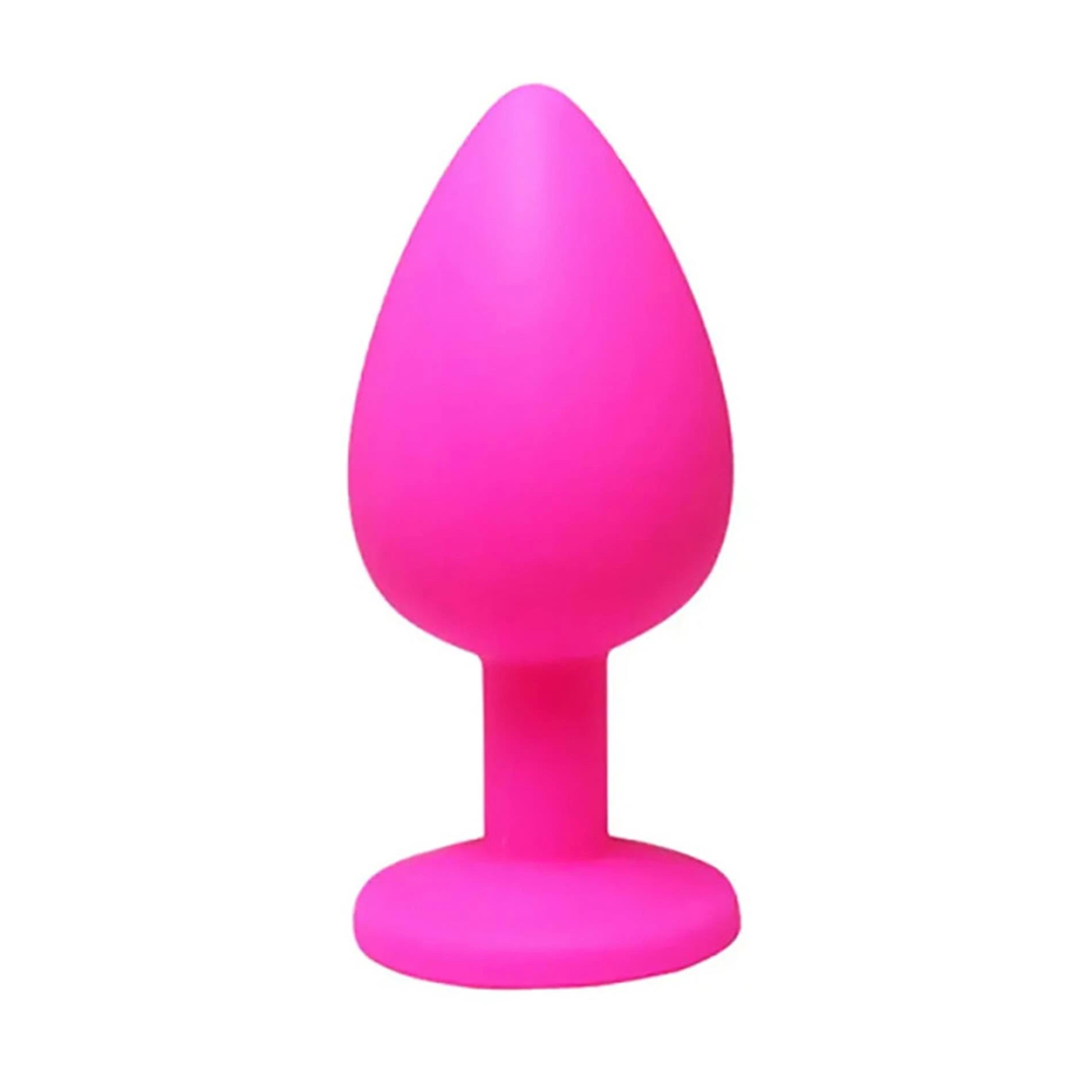Plug anal rose large avec cristal blanc