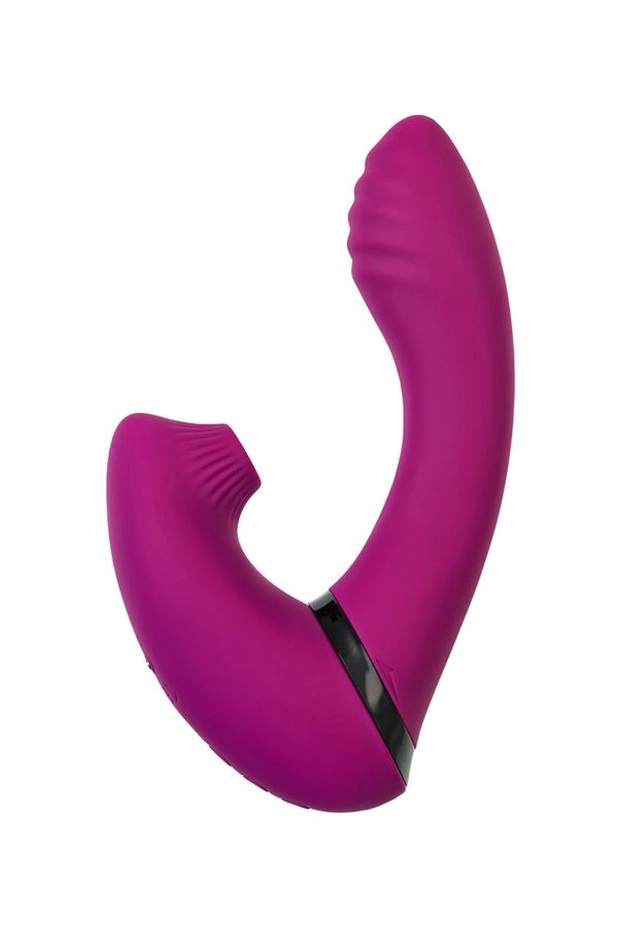 Vibromasseur JOS avec stimulateur clitoridien JOS Spin, silicone, violet, 23 cm