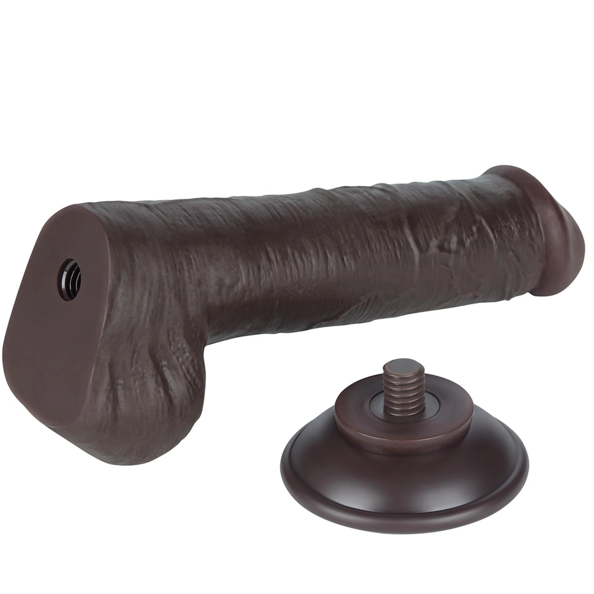 8'' Sliding Skin Dual Layer Dong Black