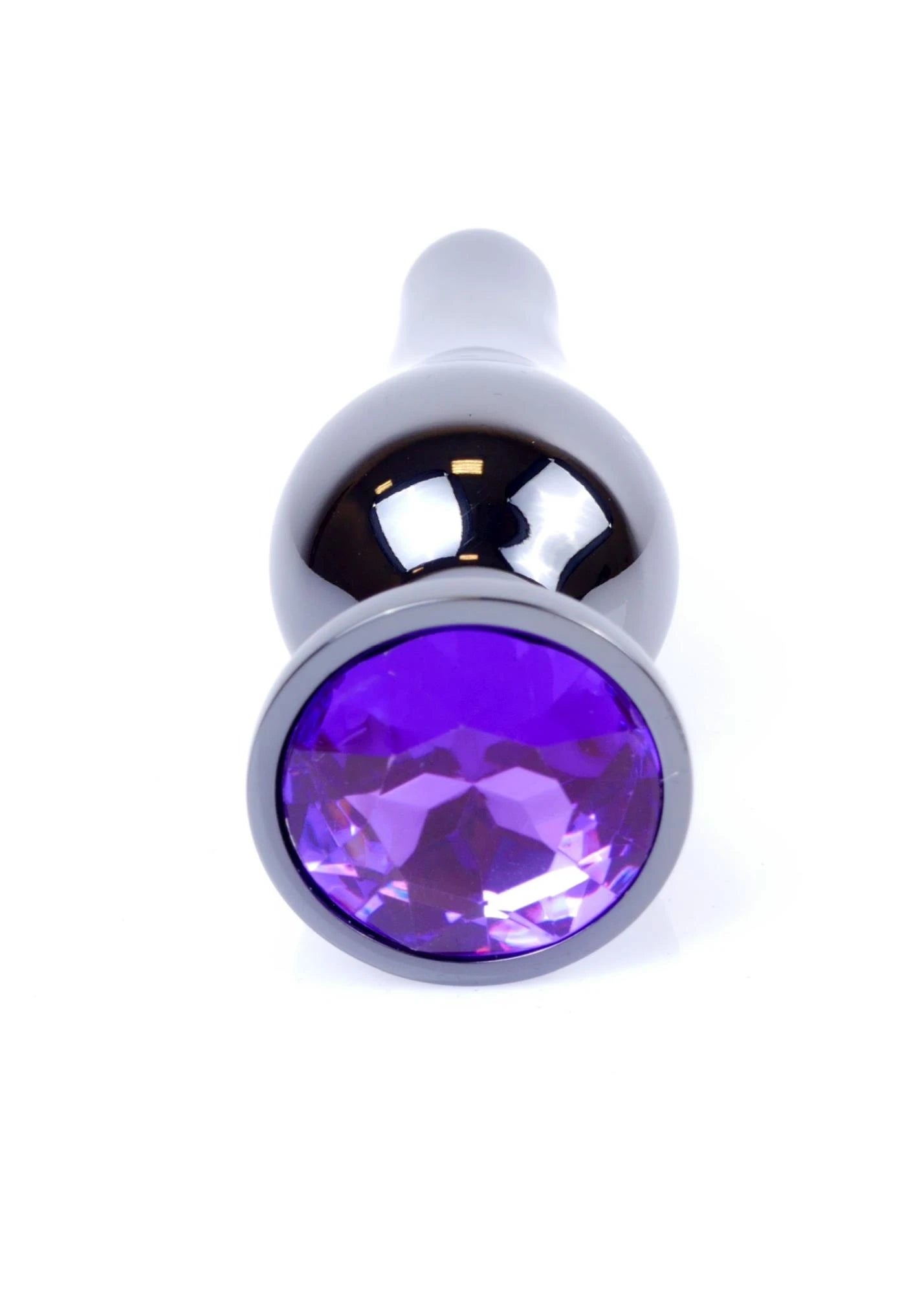 MyLove Toys - Bijoux BUTT PLUG Argent foncé - Violet