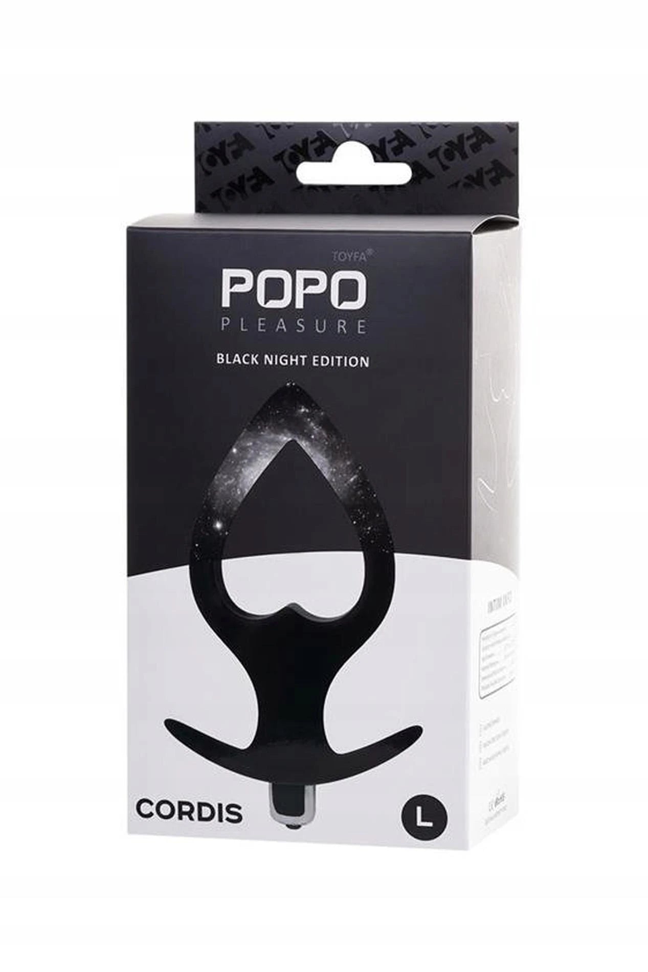 TOYFA POPO Pleasure Anal Plug Cordis L Vibro Noir