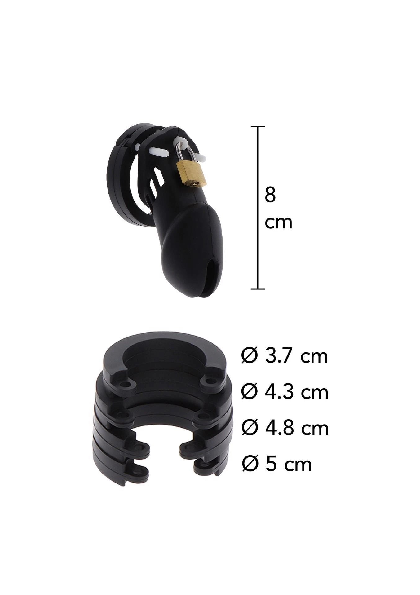 Chasteté Cock Cage Silicone L Noir