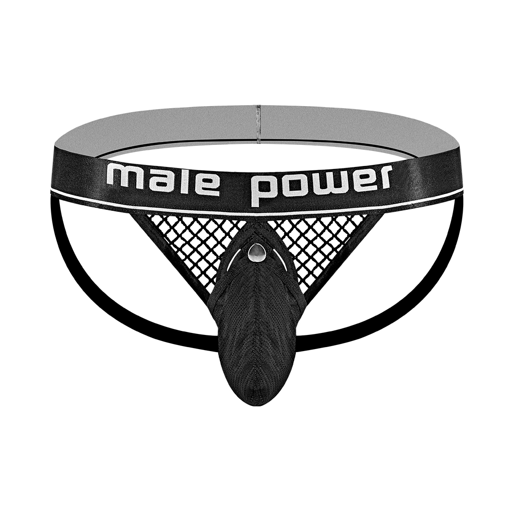 Bague de Pénis et String - S/M - Noir