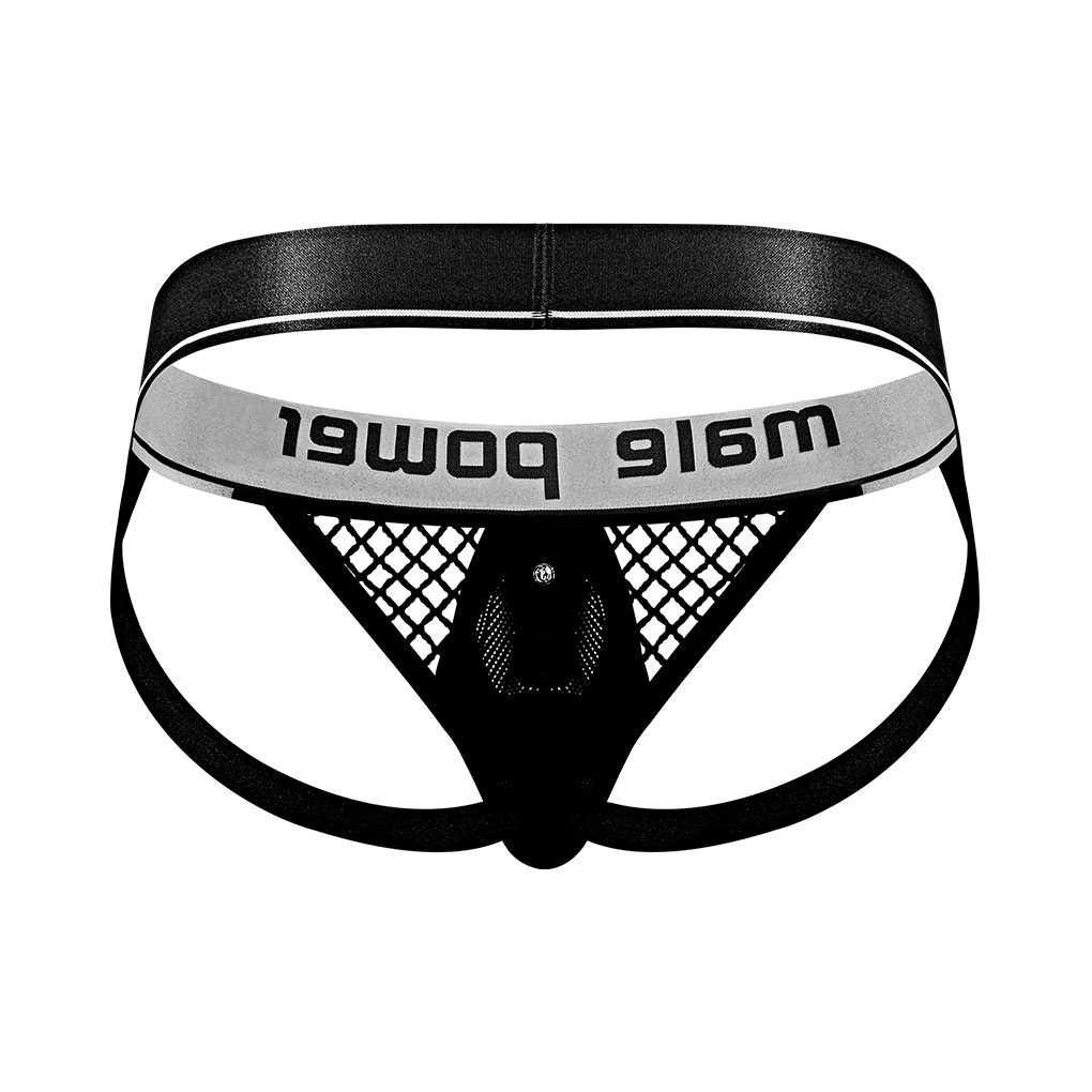 Bague de Pénis et String - S/M - Noir