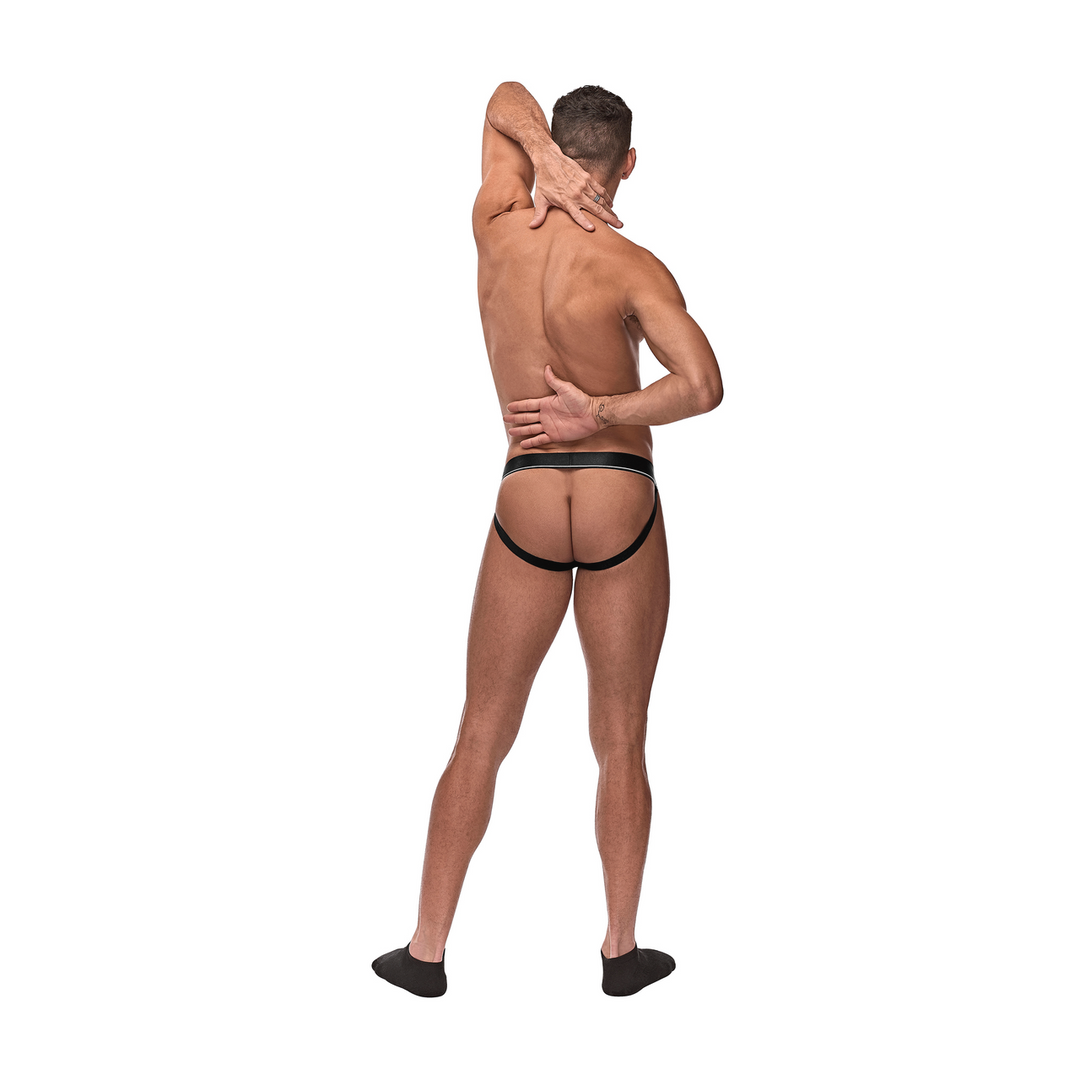 Jockstrap avec anneau pénien noir - S/M - Bordeaux