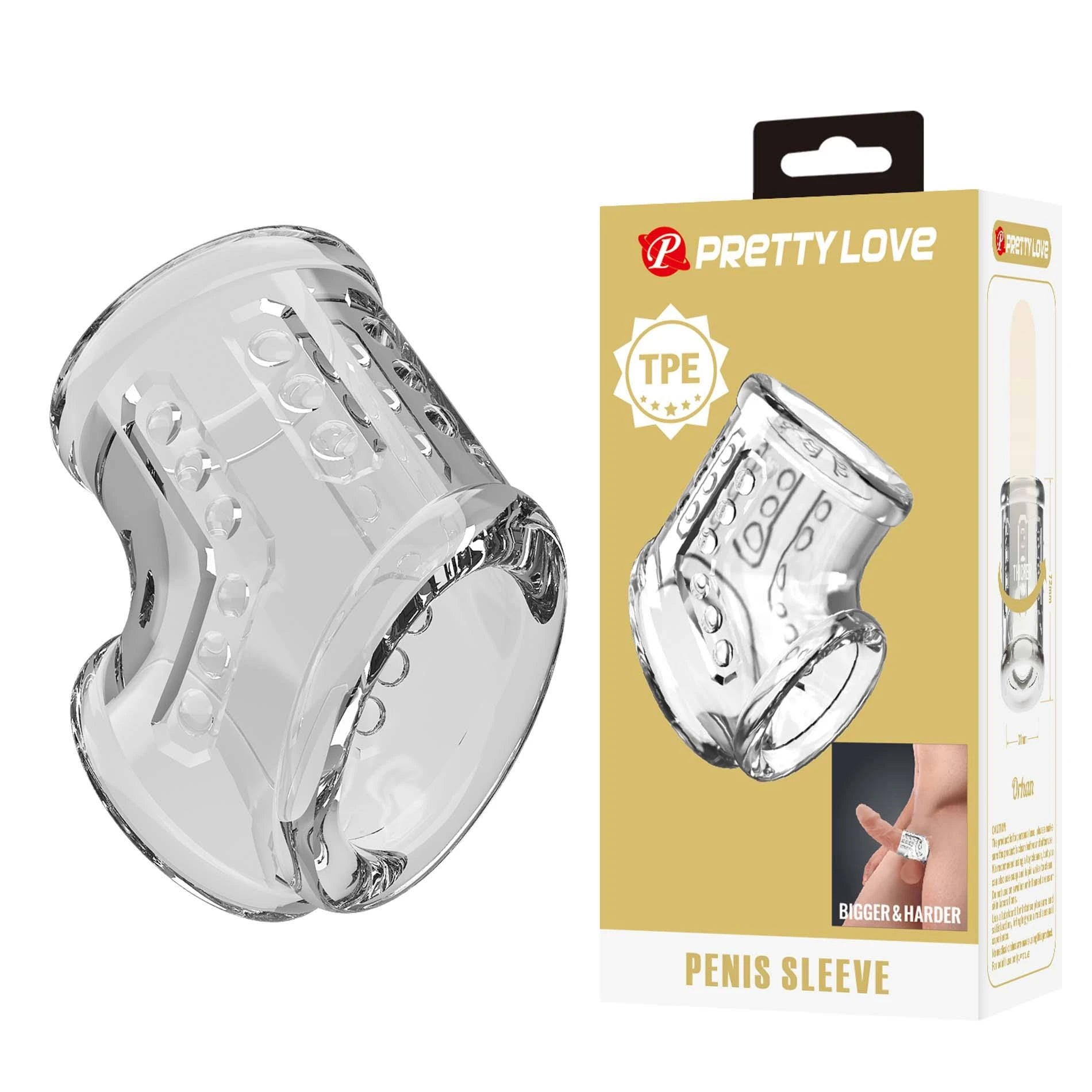 Gaine pénienne Pretty Love – Transparente