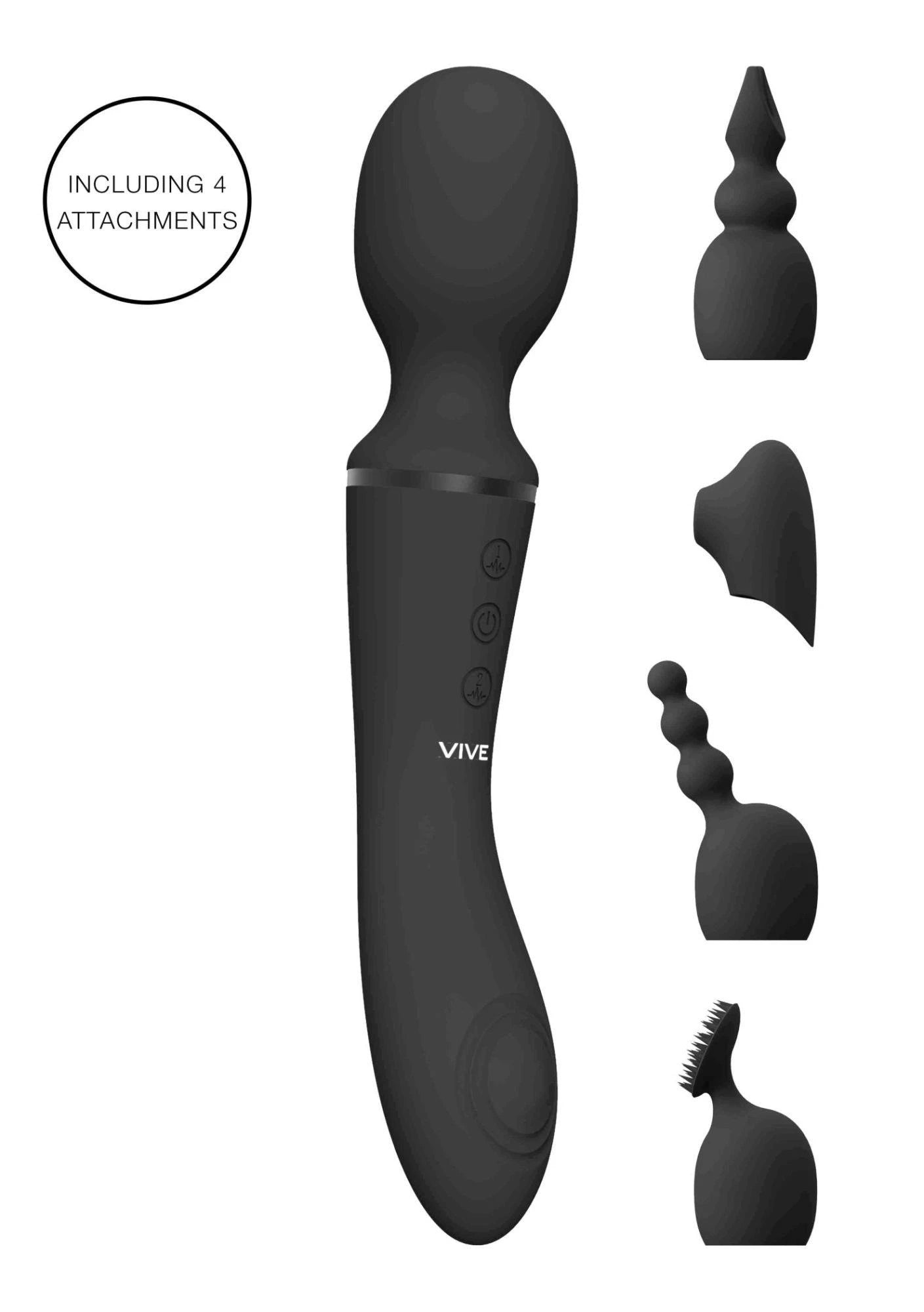 Nami - Pulse Wave  Vibrating Wand - Black