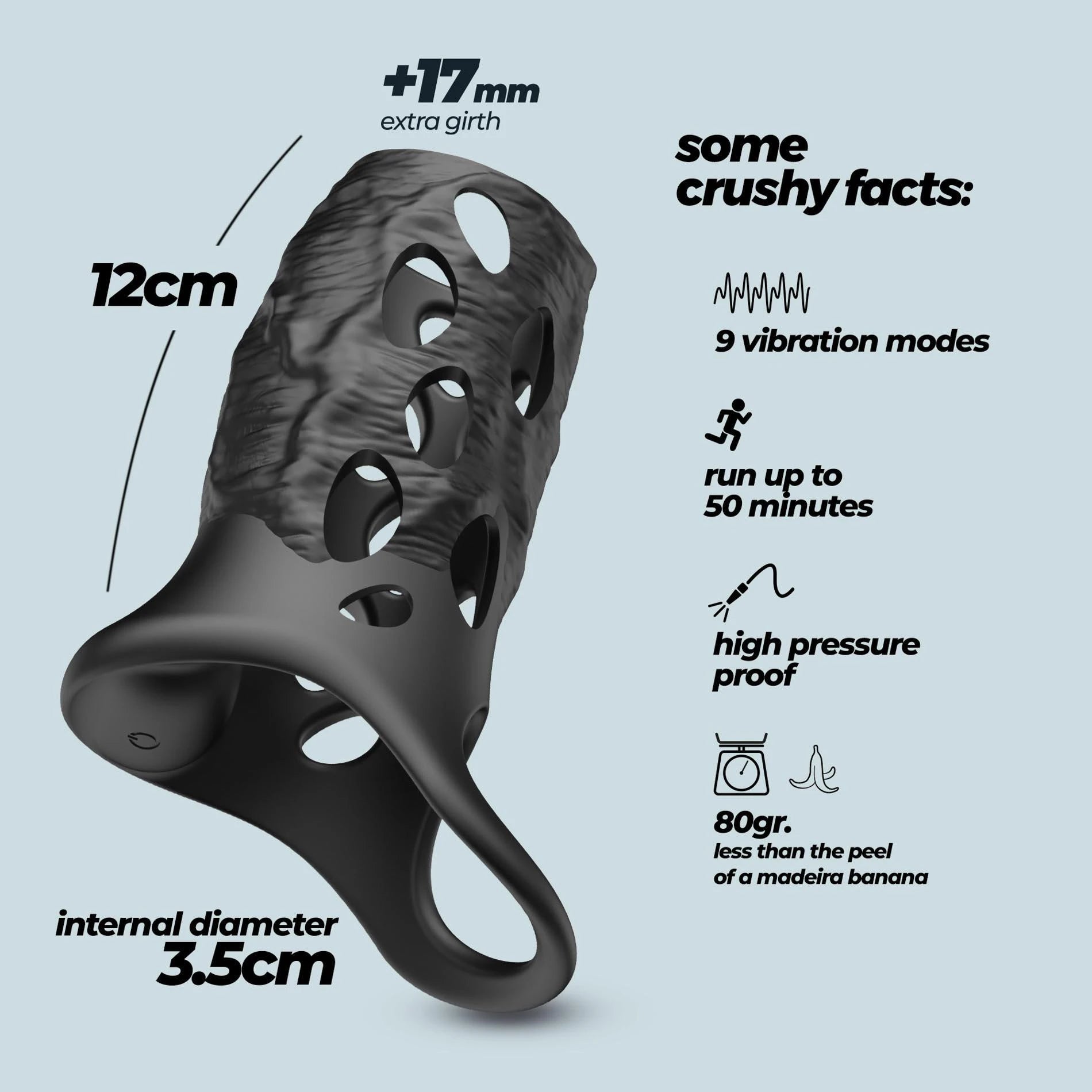 Batiatus - Vibrating Penis Armour Ring - Black