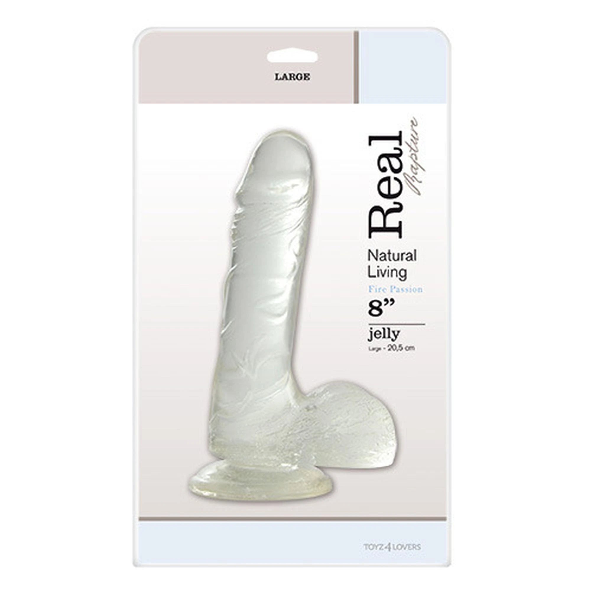 Gode-Ceinture JELLY DILDO REAL RAPTURE TRANSPARENT 8"