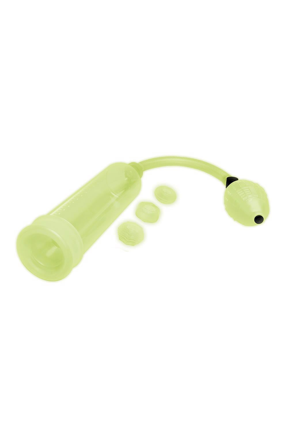 WHIPSMART POMPE À PÉNIS ET ANNEAU D'ENDURANCE PHOSPHORESCENTS