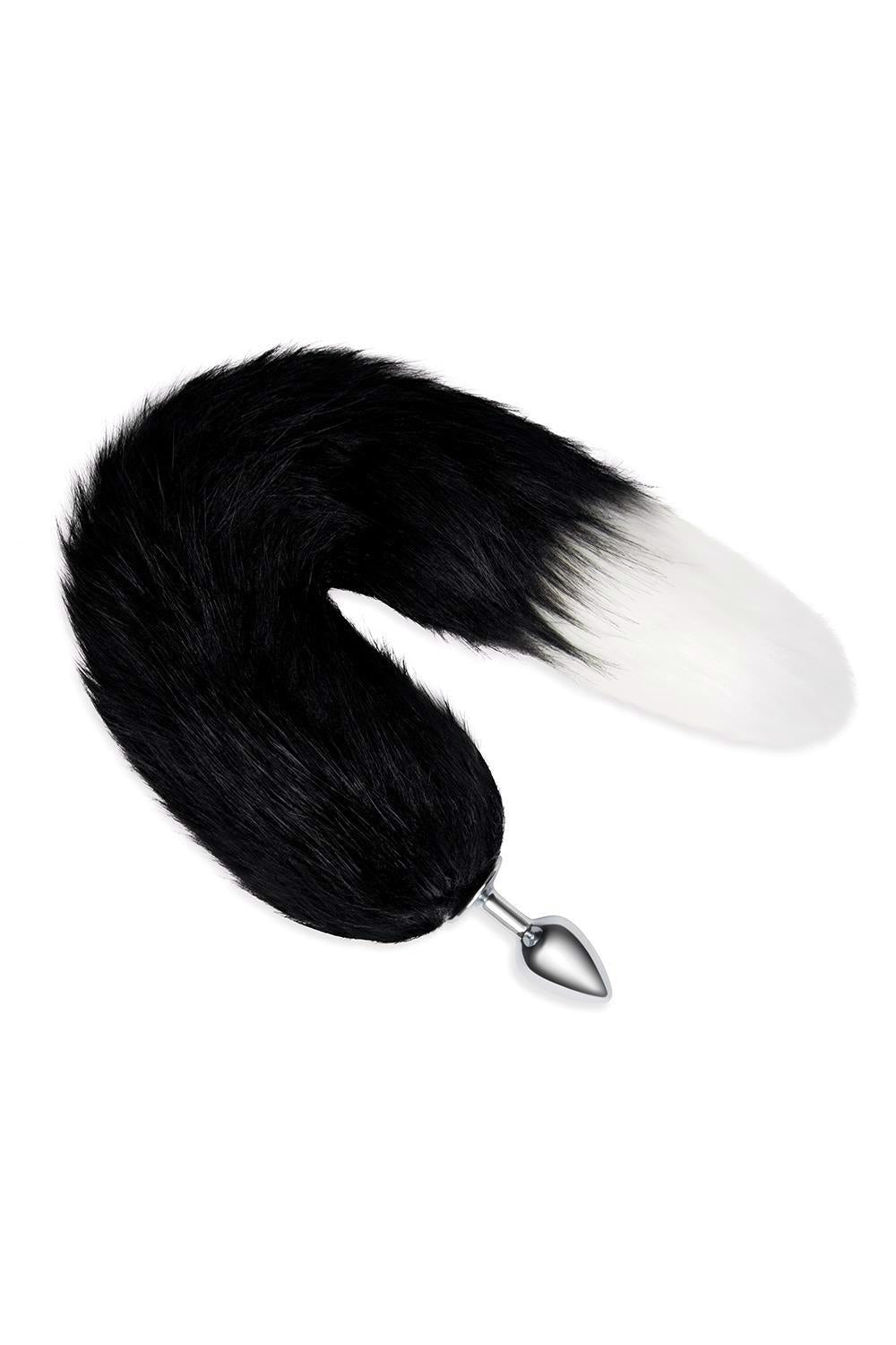 WHIPSMART 3 INCH METAL PLUG WITH 14" BLACK INDIGO FOX TAIL