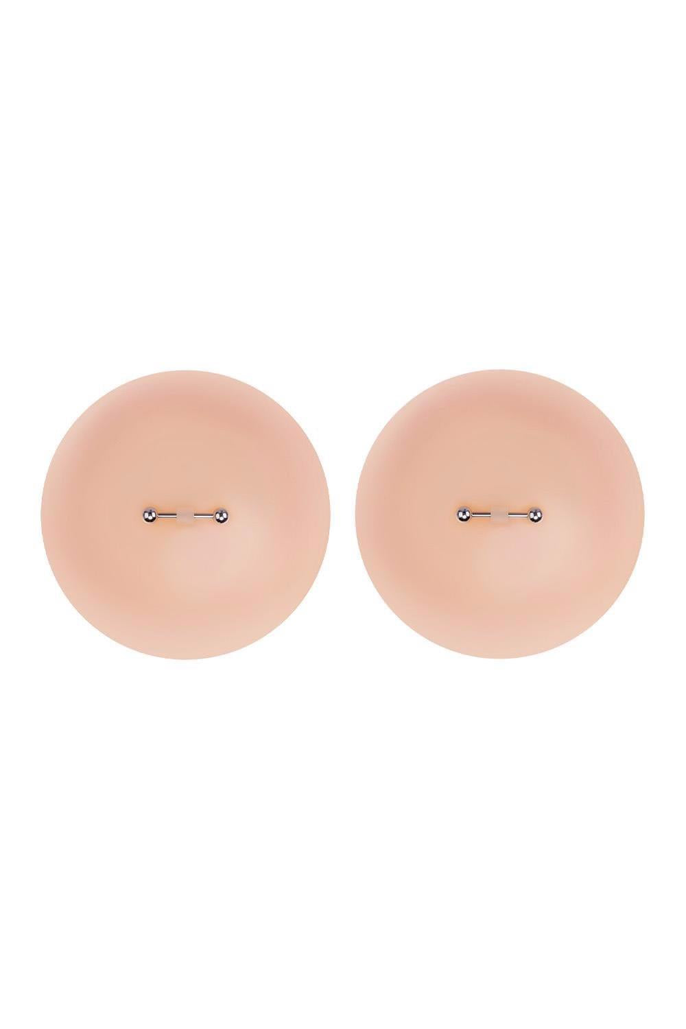 PEEKABOOS SILICONE PIERCED NIPPLE COVERS, FLESH