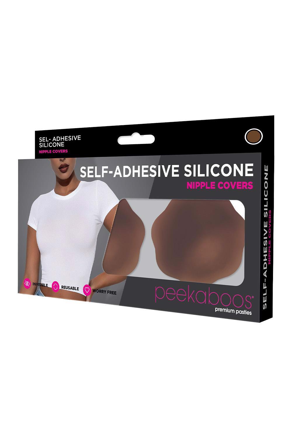 PROTÈGE-MAMELONS AUTO-ADHÉSIFS EN SILICONE PEEKABOOS, MARRON