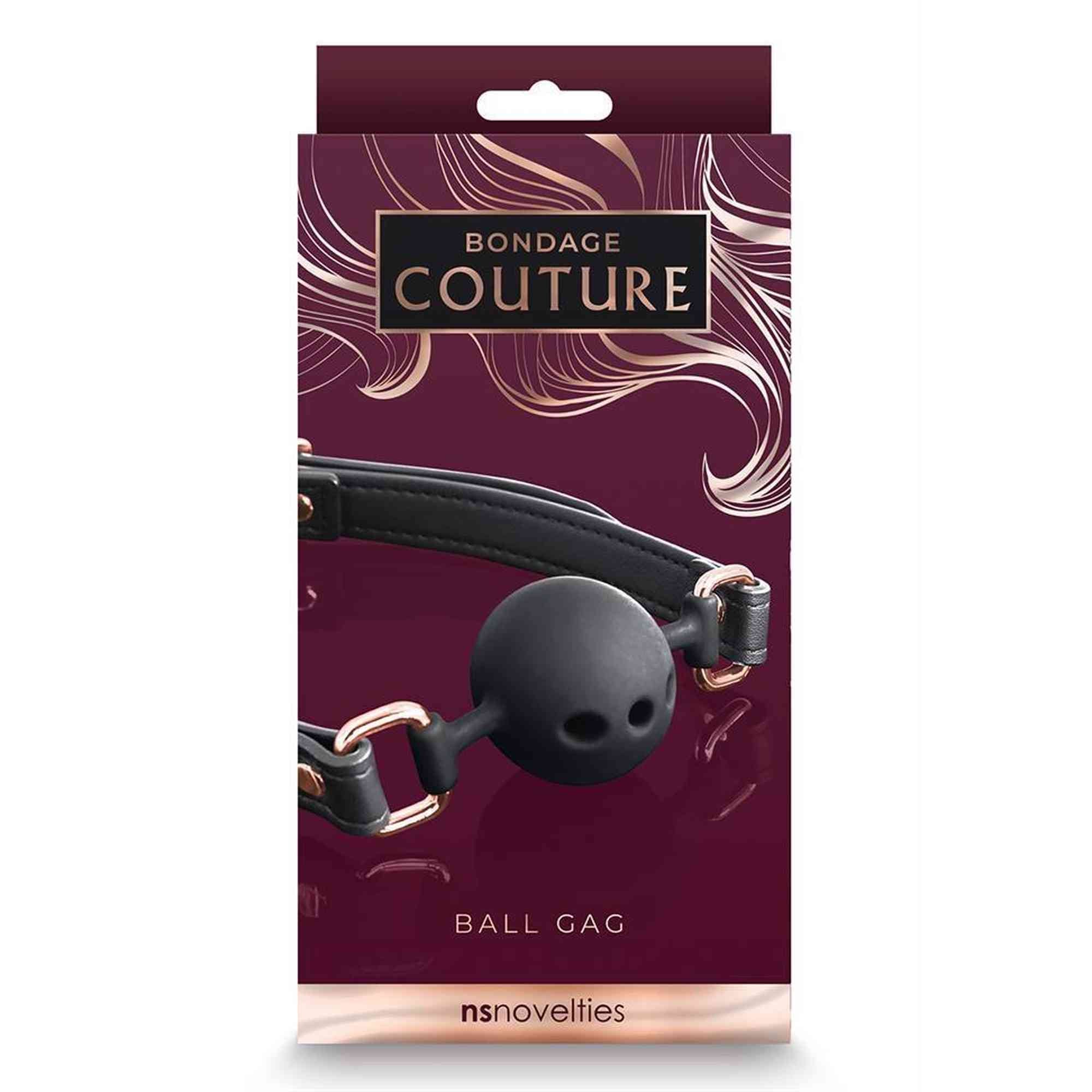 BAILLON DE BOUCHE BONDAGE COUTURE NOIR