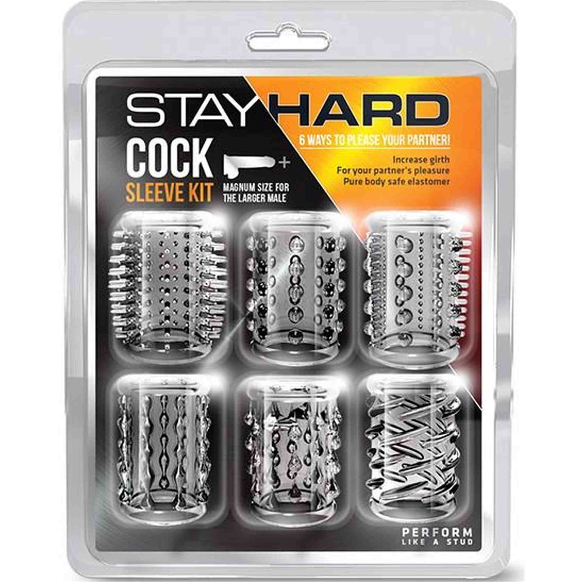STAY HARD COCK SLEEVE KIT CLEAR