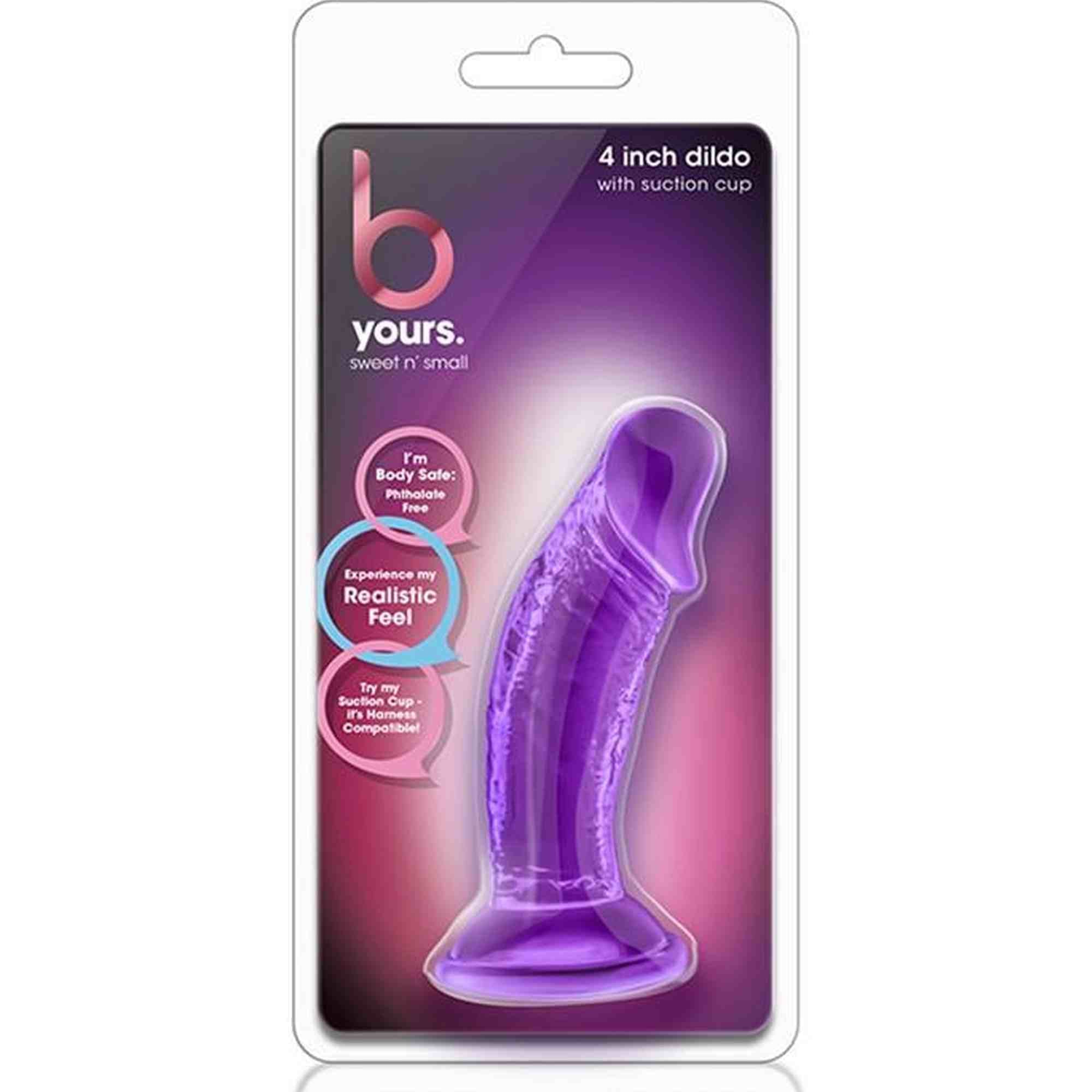 B YOURS SWEET N SMALL 4INCH DILDO PURPLE