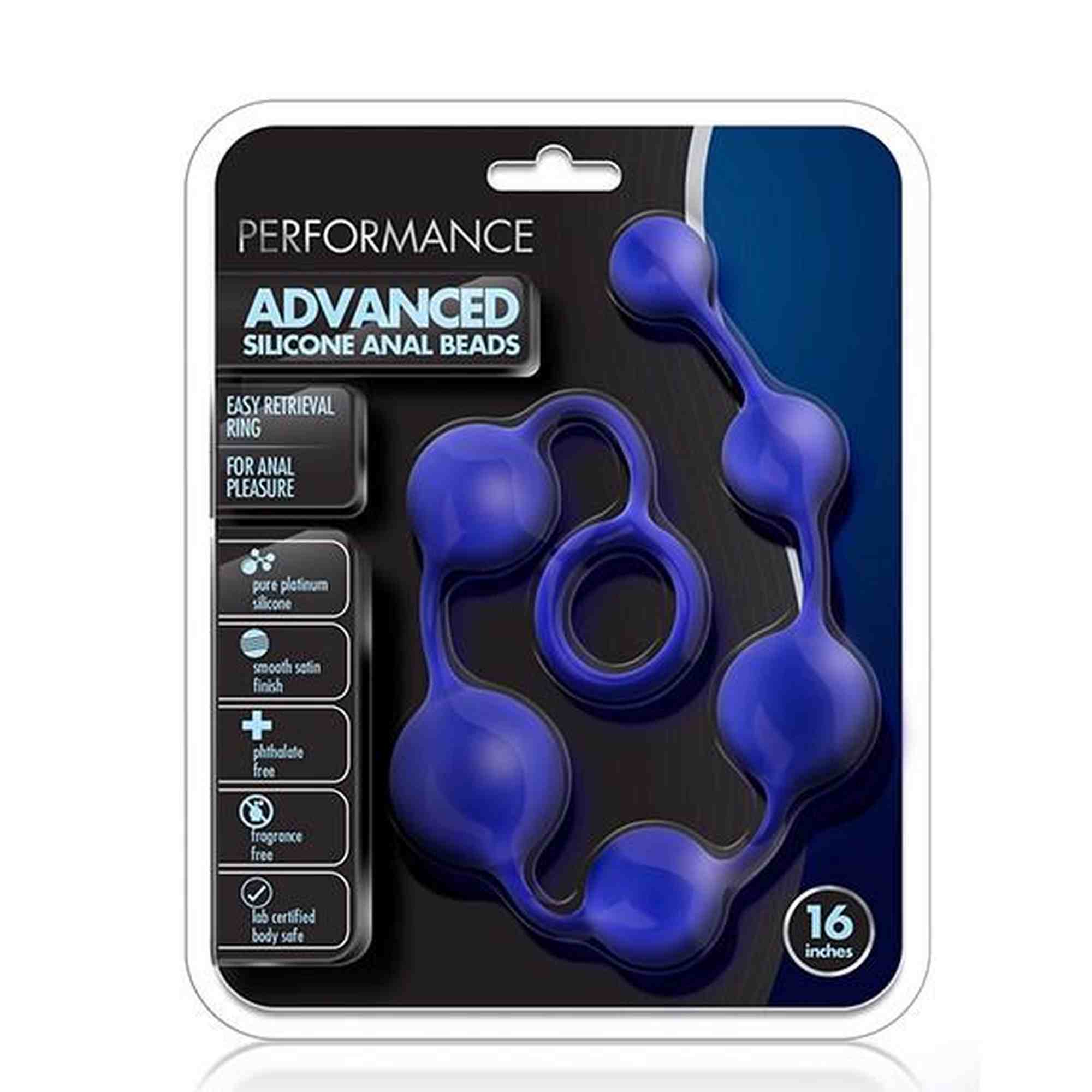 PERFORMANCE SILICONE ANAL BEADS INDIGO