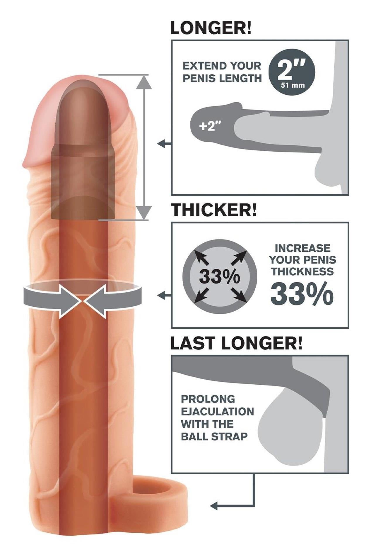 Perfect 2" Extension with Ball Strap