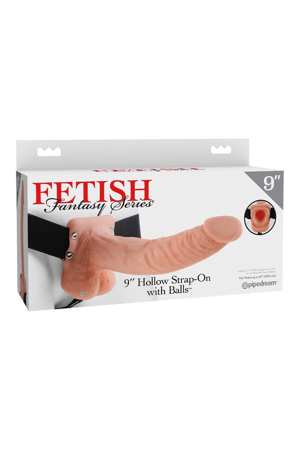 9" Hollow Strap-on with Balls