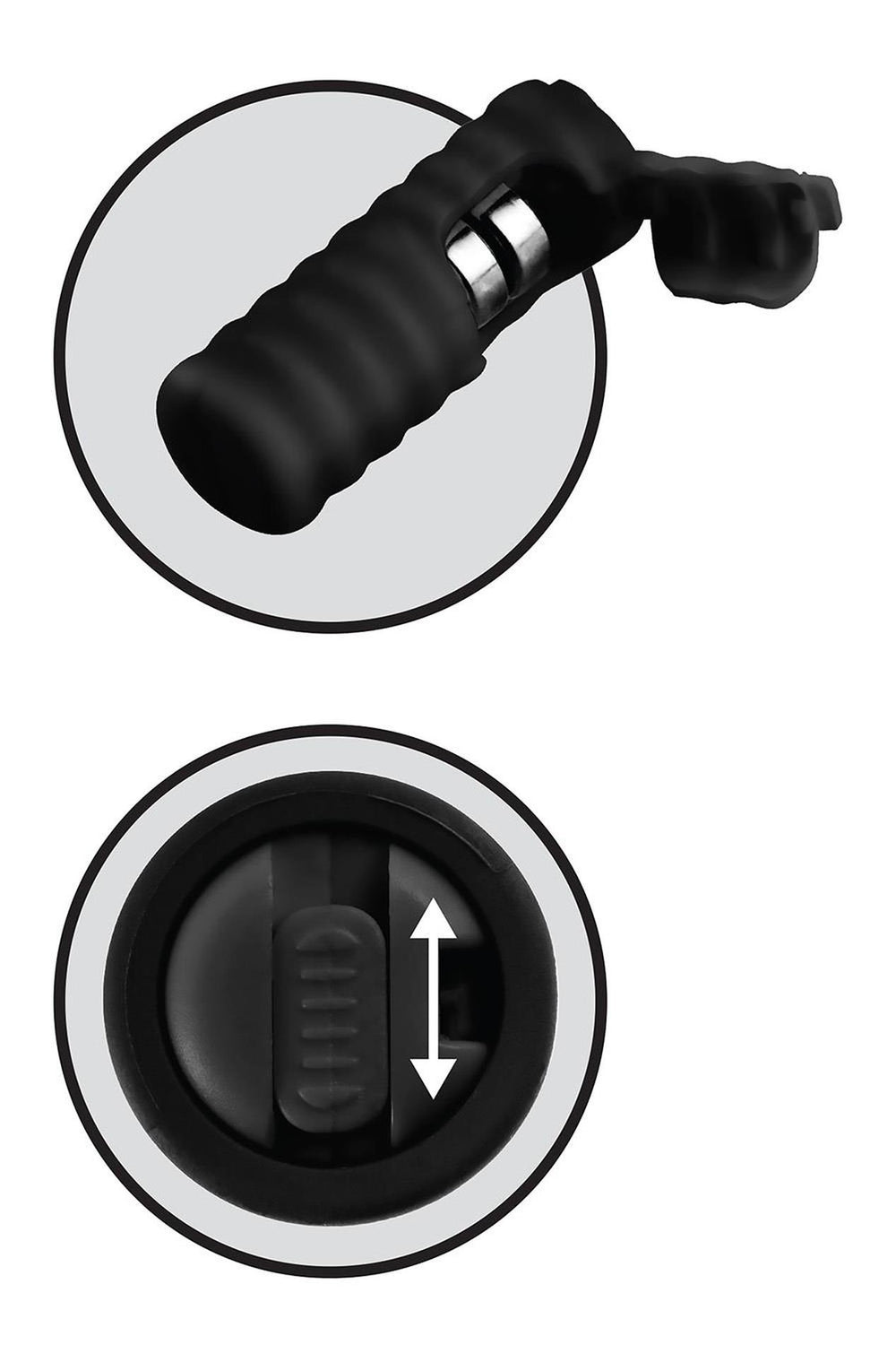 FÉTICHE FANTAISIE SÉRIE LIMITÉE LASSO VIBRANT EN SILICONE POUR SEINS NOIR