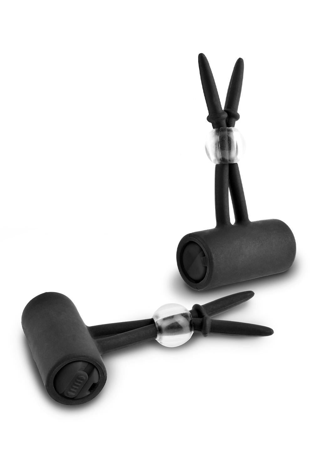 FÉTICHE FANTAISIE SÉRIE LIMITÉE LASSO VIBRANT EN SILICONE POUR SEINS NOIR