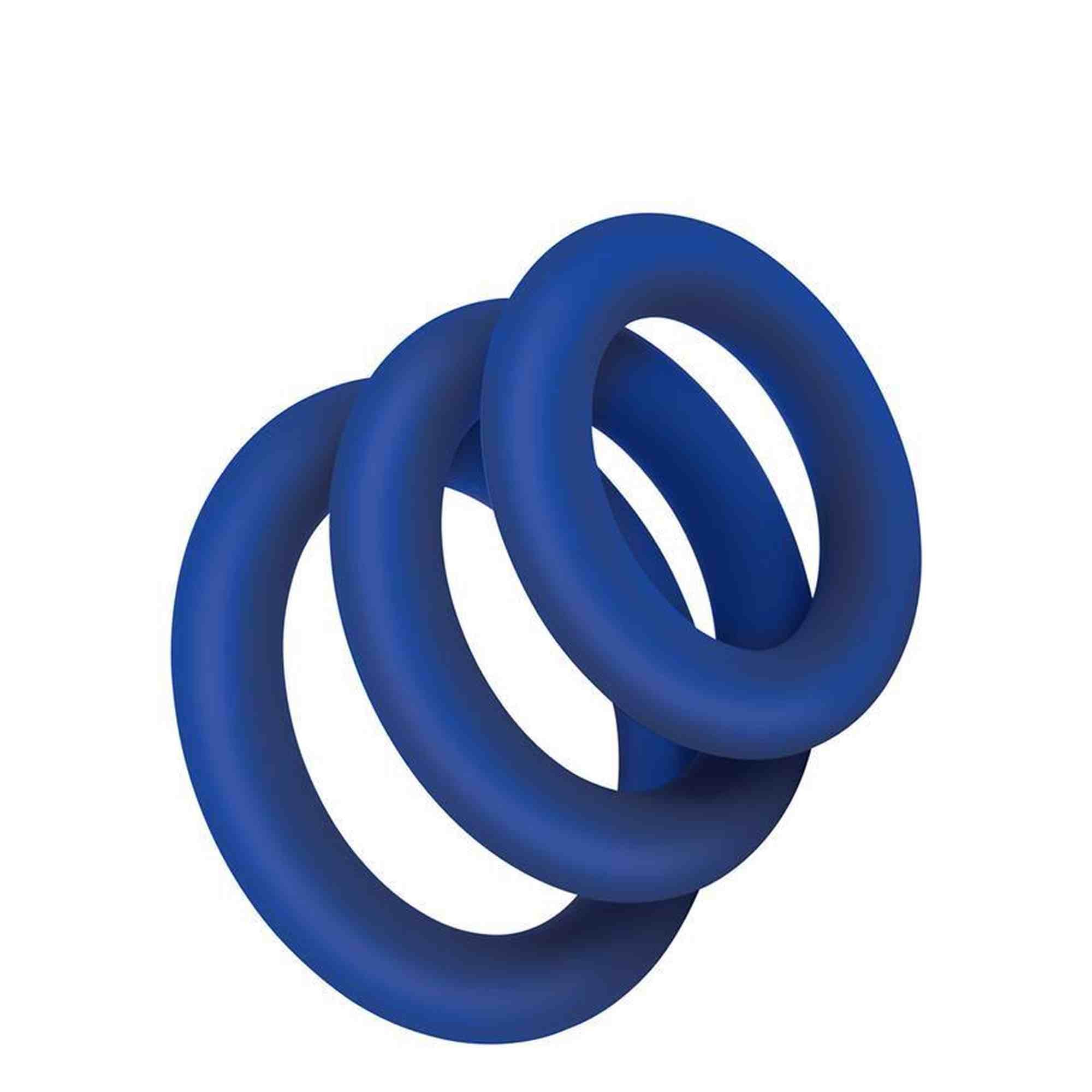 ZOLO EXTRA THICK SILICONE COCK RING 3 PK