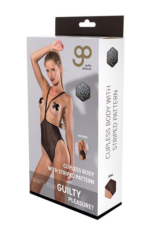 GP PRINTED DATEX CUPLESS BODY BLACK, XL