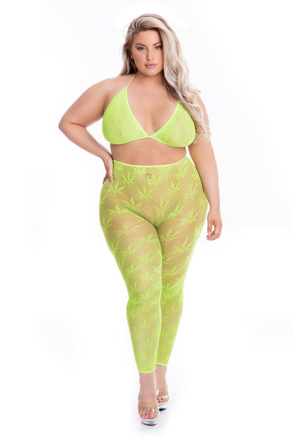 TOUT SUR L'ENSEMBLE SOUTIEN-GORGE FEUILLE VERT, GRANDE TAILLE