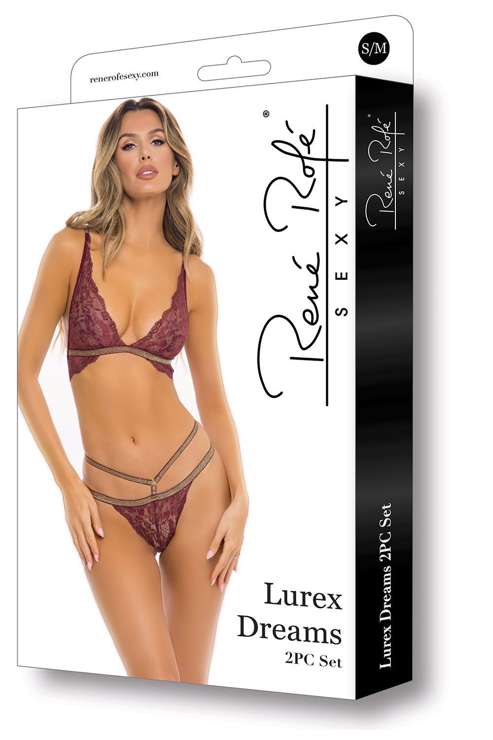 LUREX DREAMS 2PC SET BURGUNDY, M/L