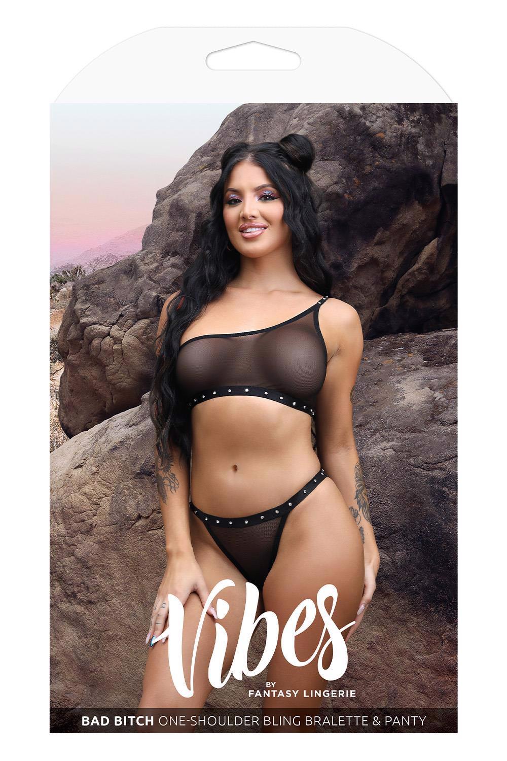 BAD BITCH BLING BRALETTE & BIKINI PANTY, M/L