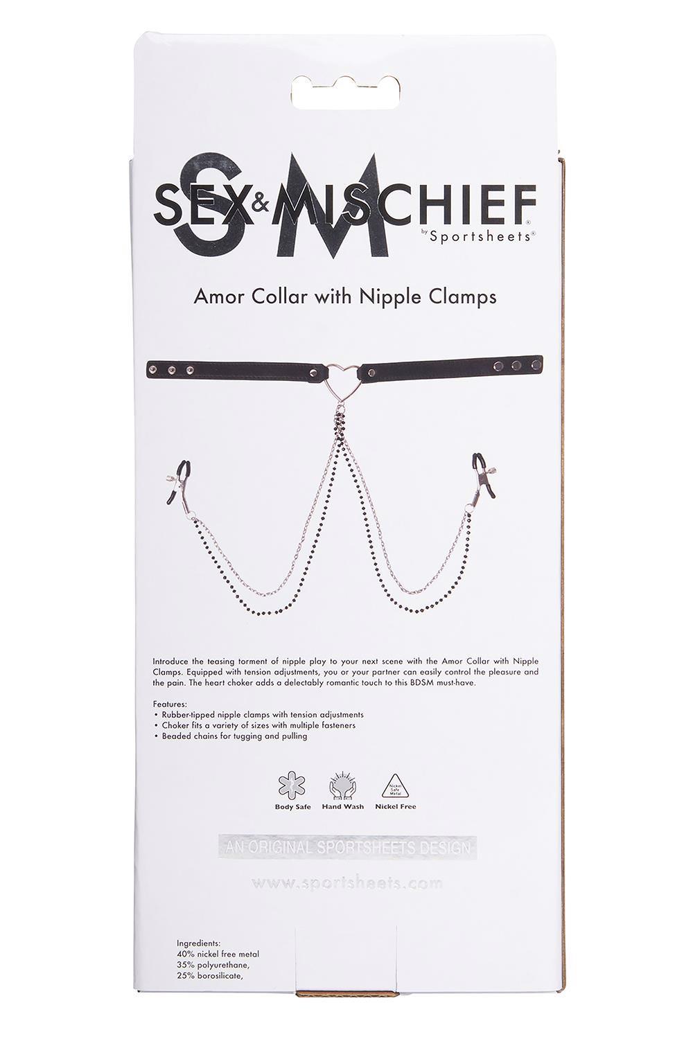 SPORTSHEETS SM COLLIER AMOR AVEC BIJOUX DE Mamelon