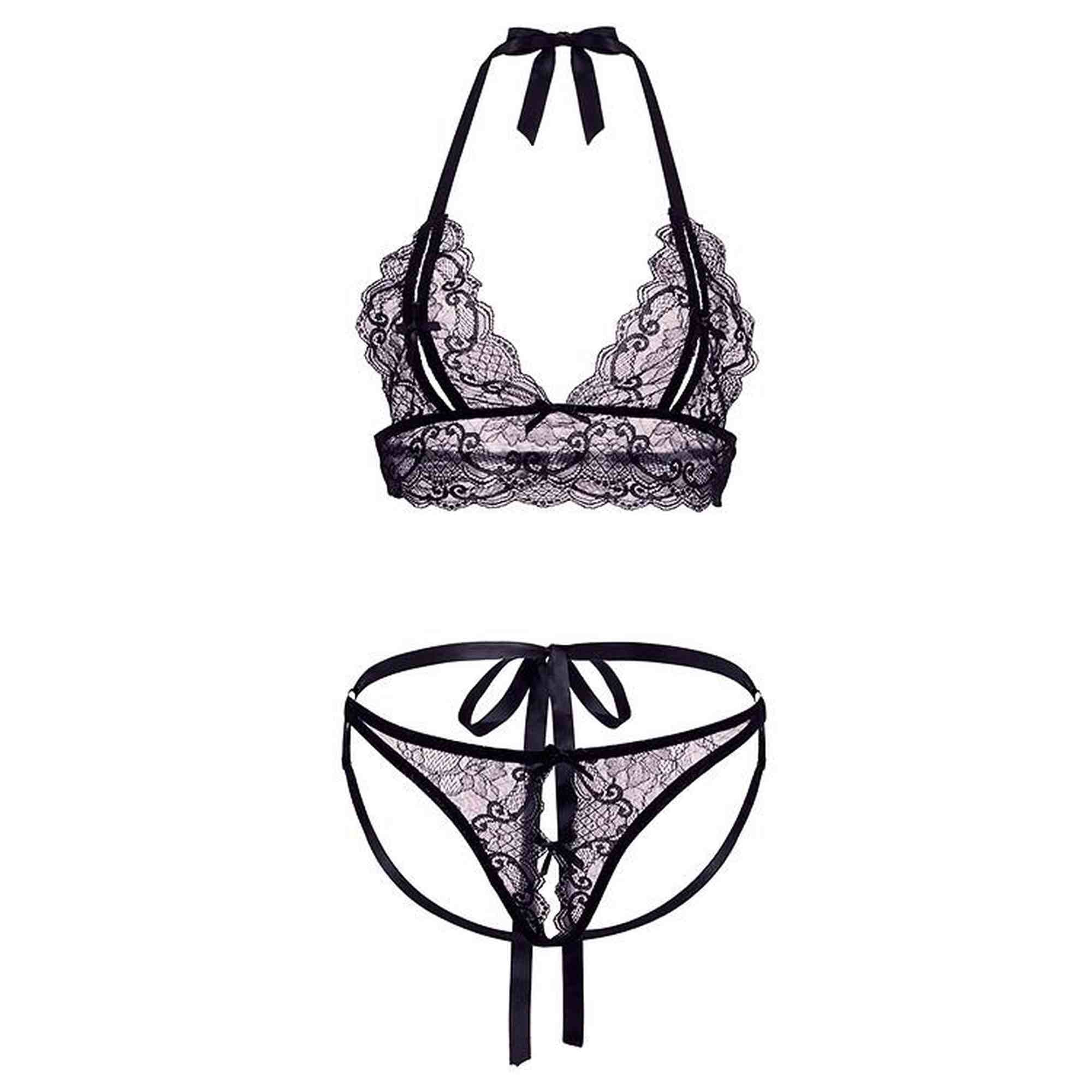 ENSEMBLE BRASSIÈRE PEEK A BOO À FAIBLE COUVERTURE
