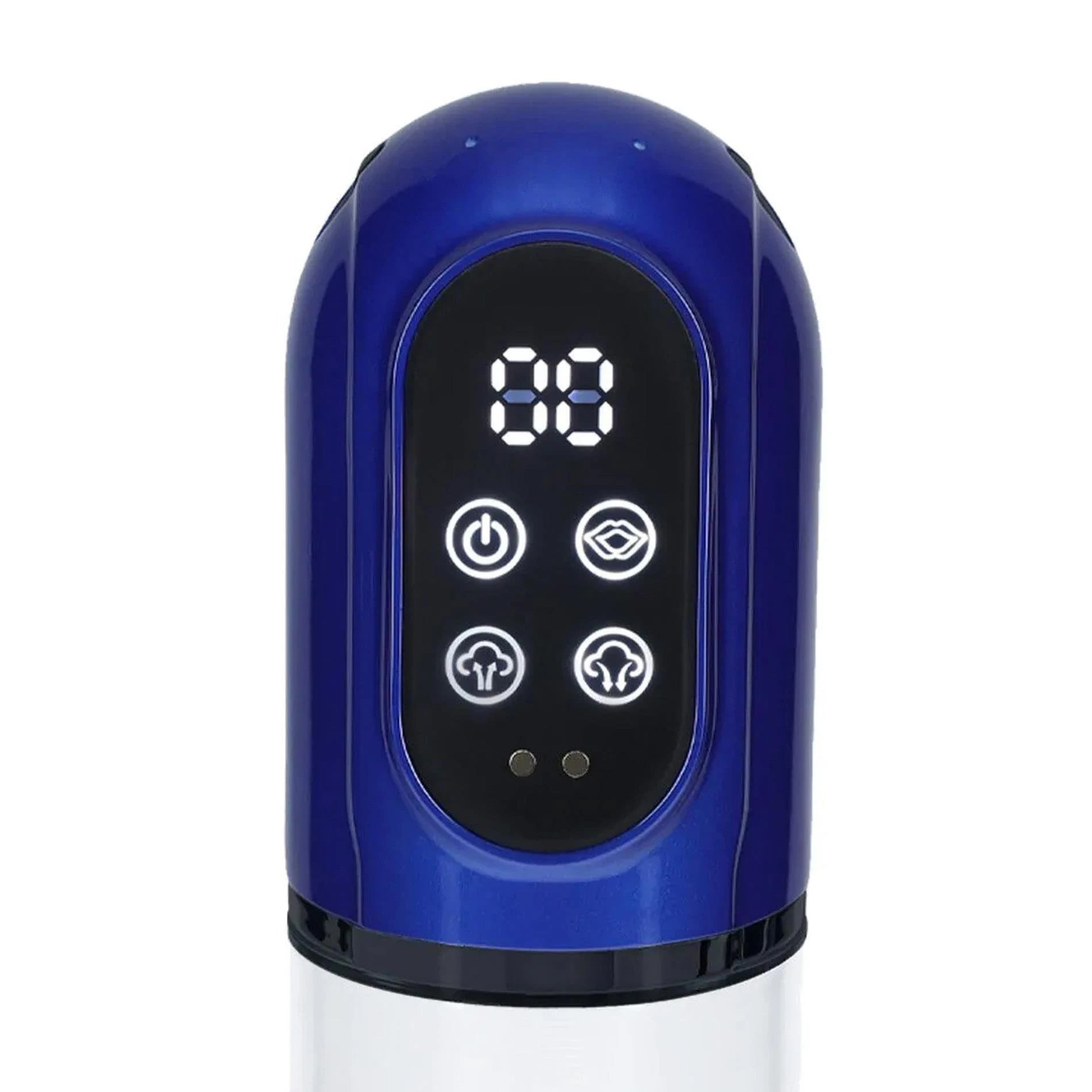 Engage - Pompe à pénis et masturbateur automatique étanche - Bleu Métallique