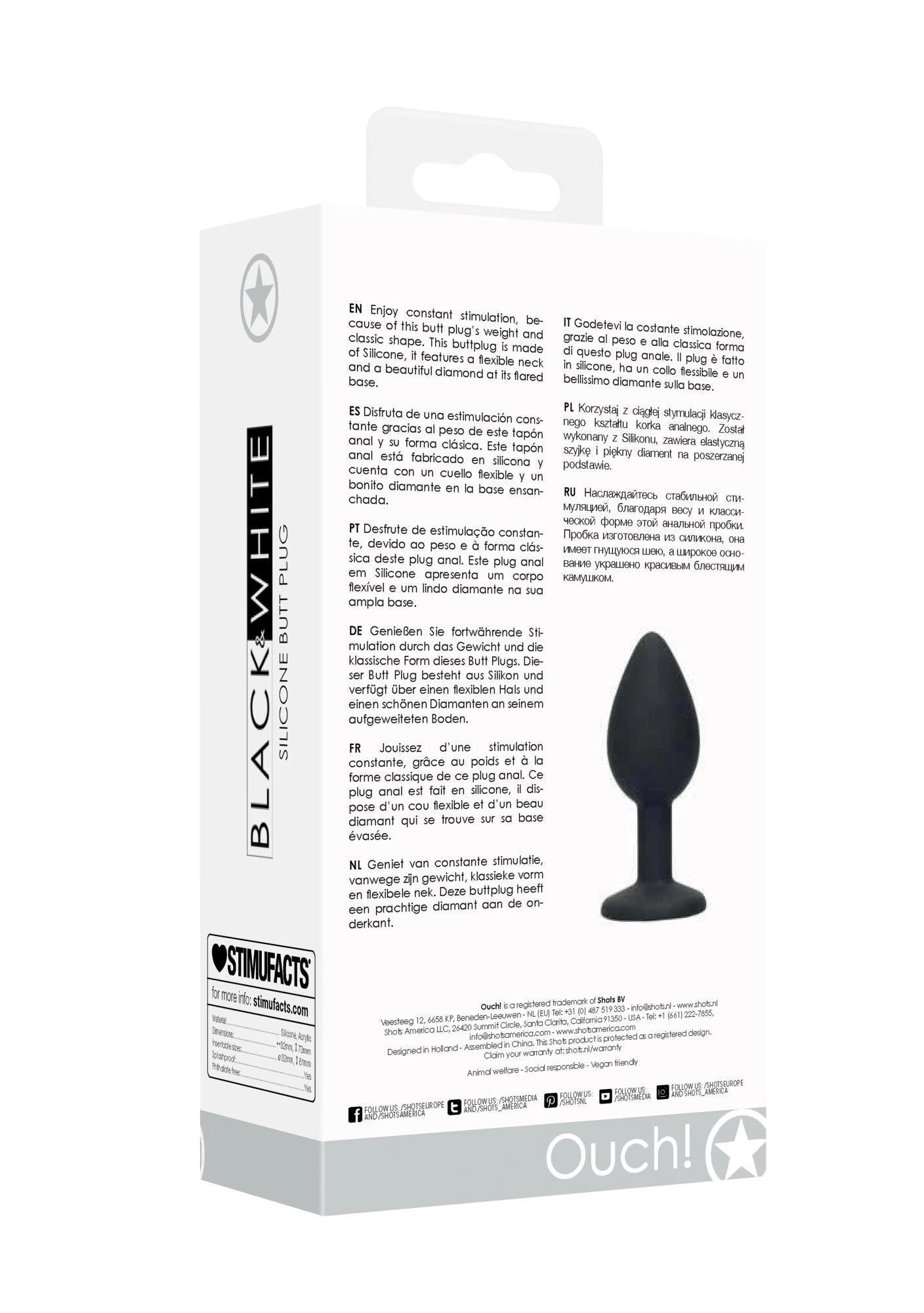 Silicone Butt Plug with Removable Jewelry