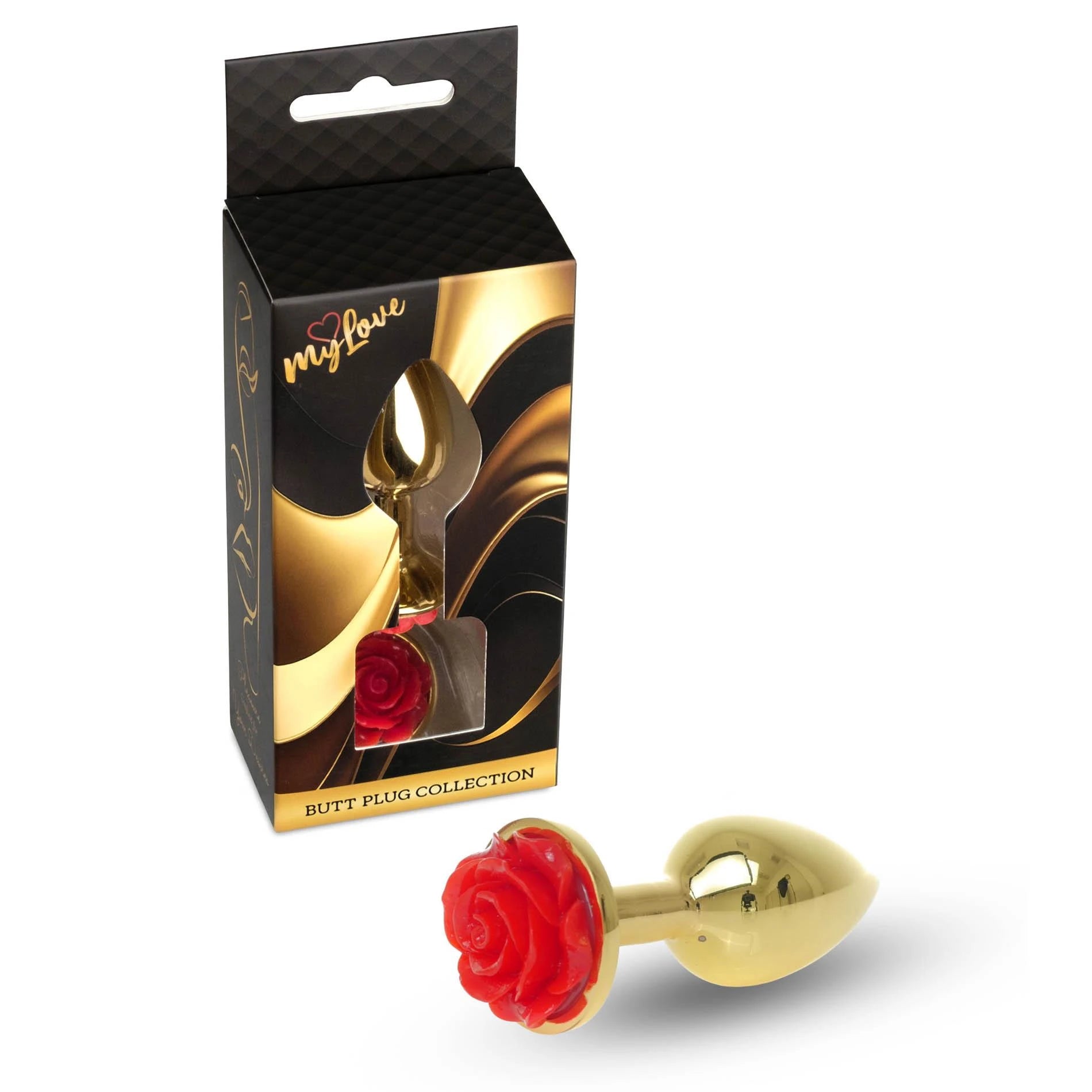 MyLove Toys - Jewellery Gold PLUG ROSE- Red