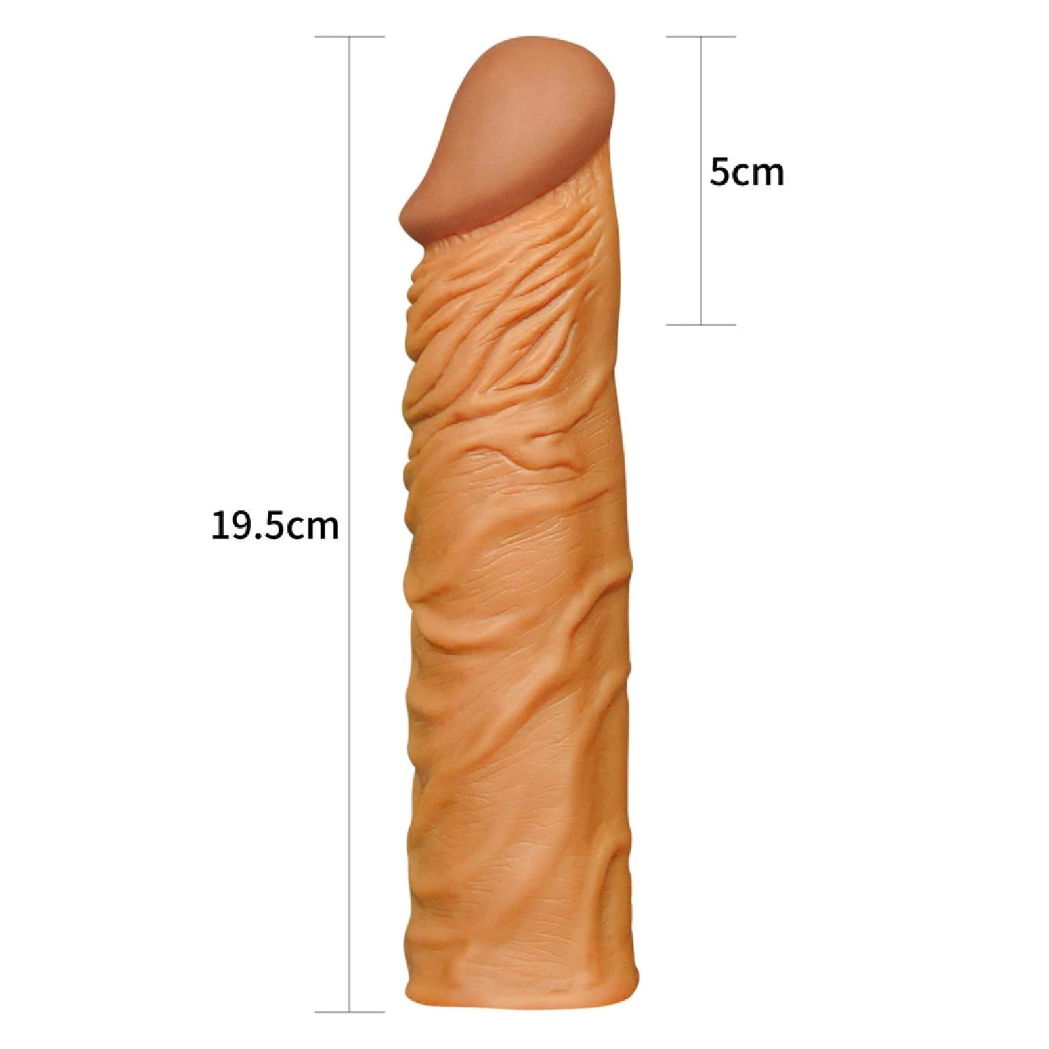Add 2″ Pleasure X Tender Penis Sleeve Brown