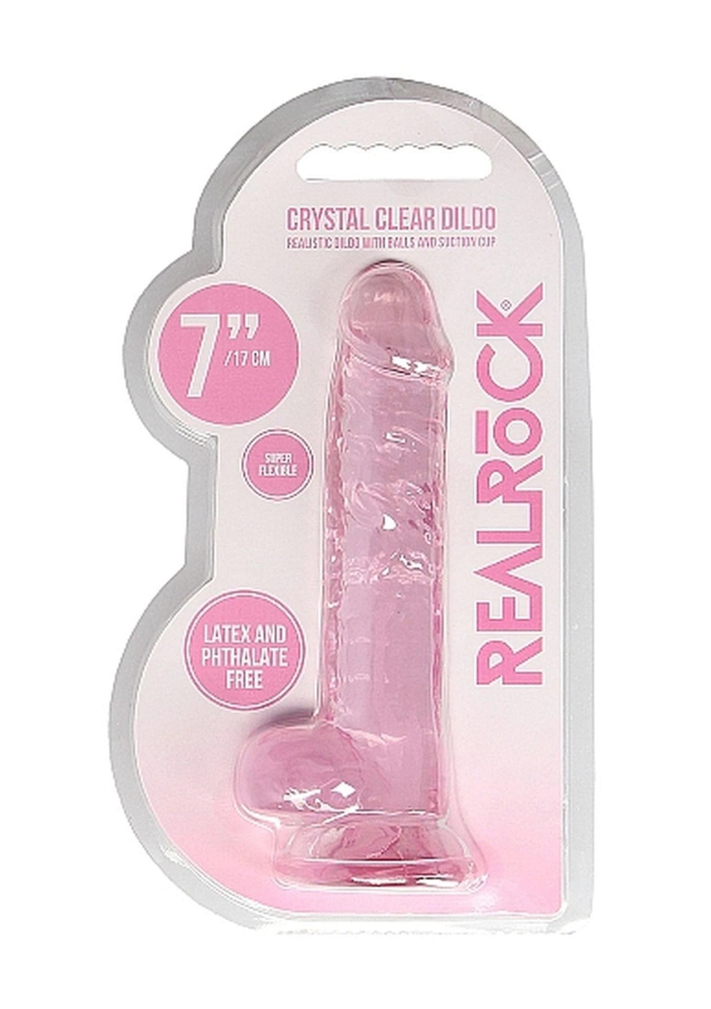 7″ / 18 cm Realistic Dildo With Balls - Pink