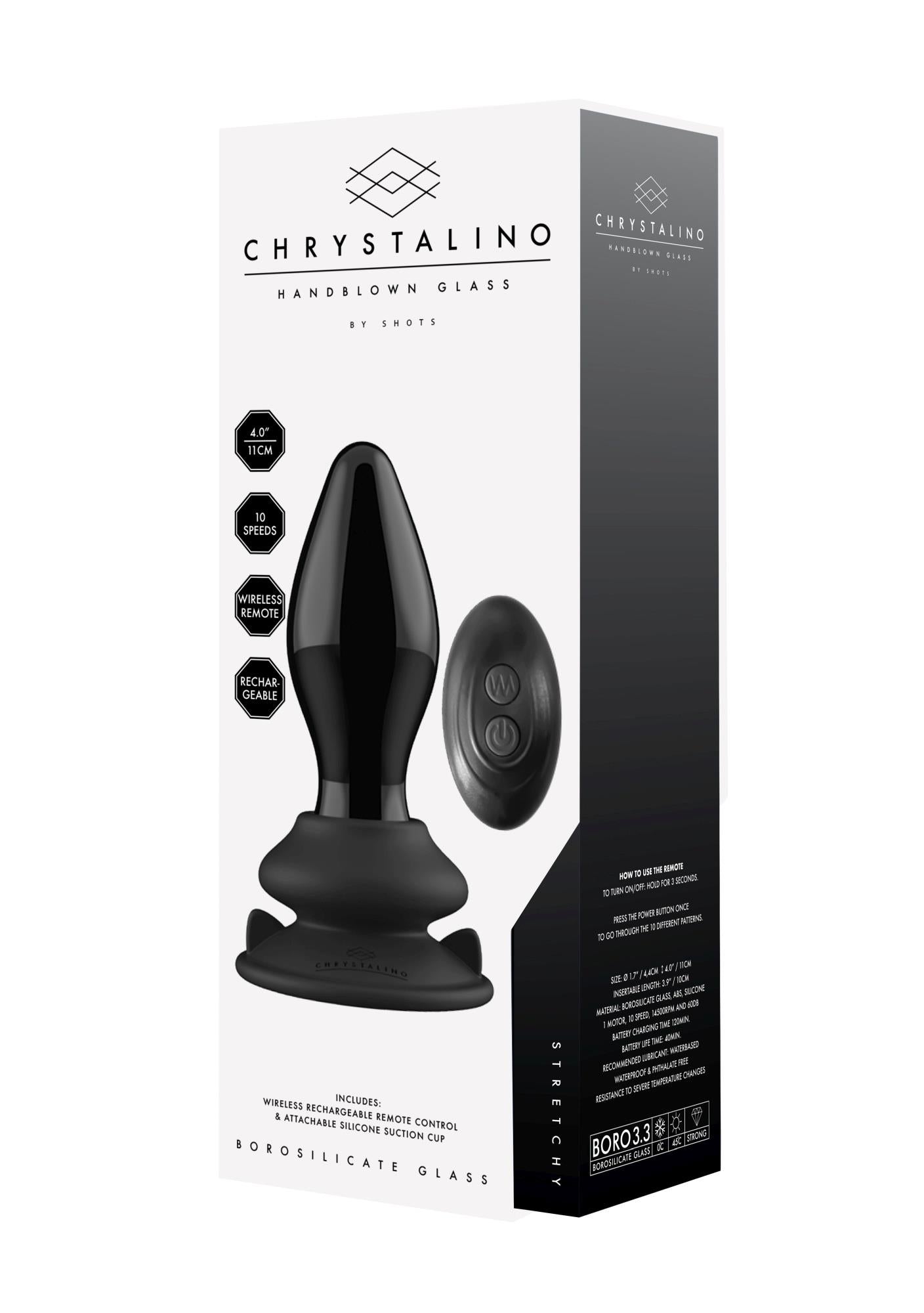 Stretchy - Glass Vibrator with Suction Cup