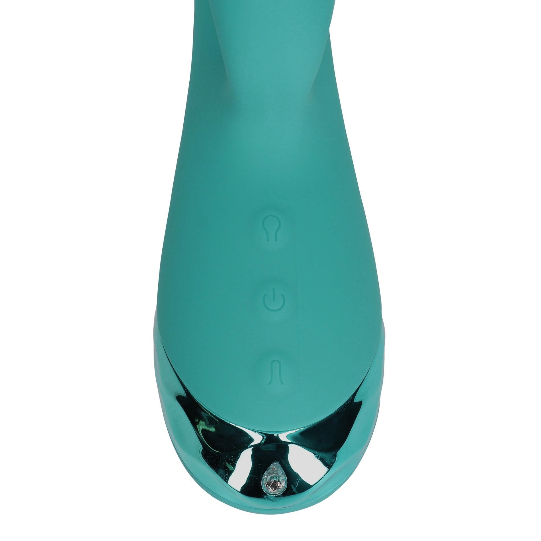 Inflatable Rabbit Vibrator - Peacock Blue