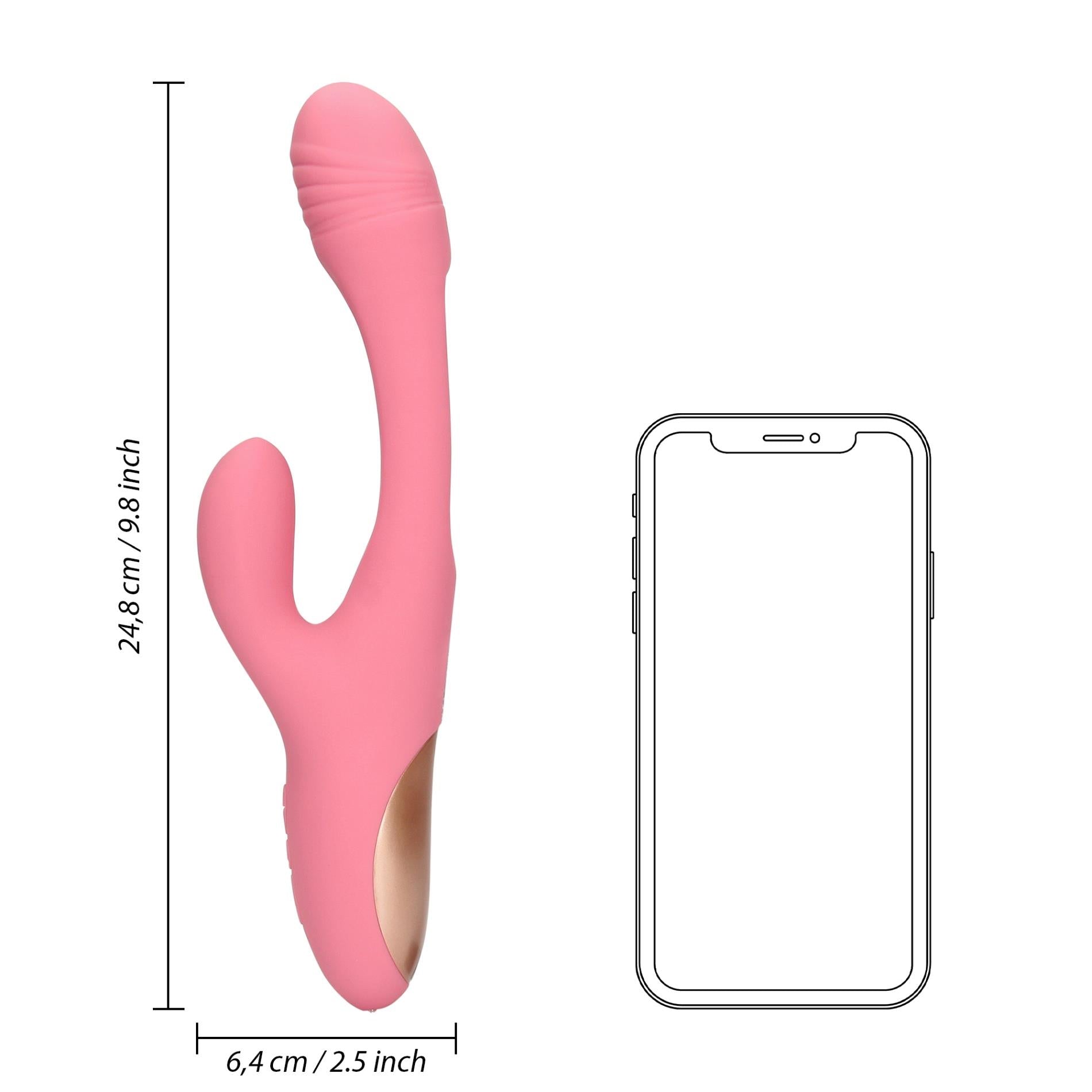 Flapping G-Spot Rabbit Vibrator - Pink Arabesque