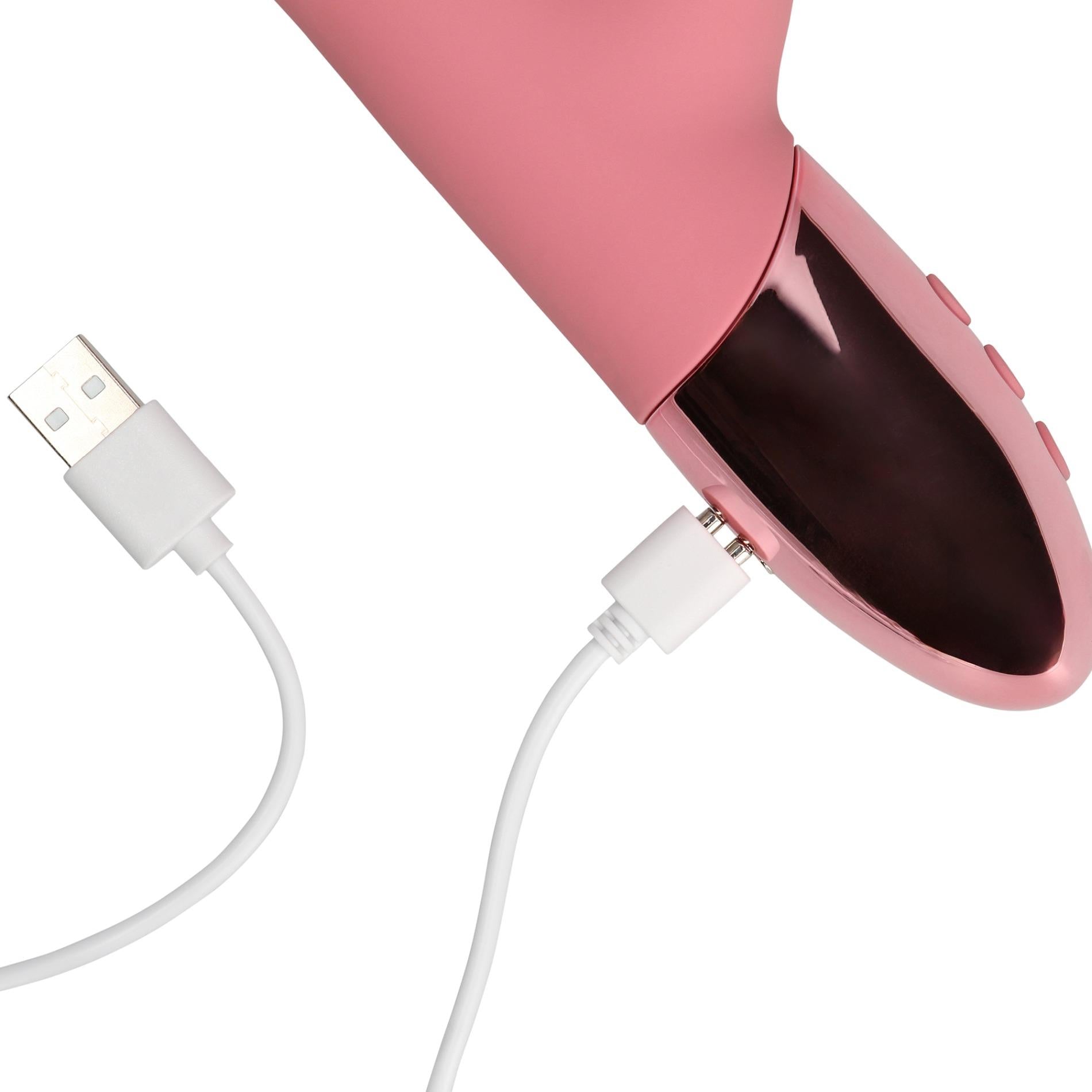 Rotating Beads Rabbit Vibrator - Pink Arabesque