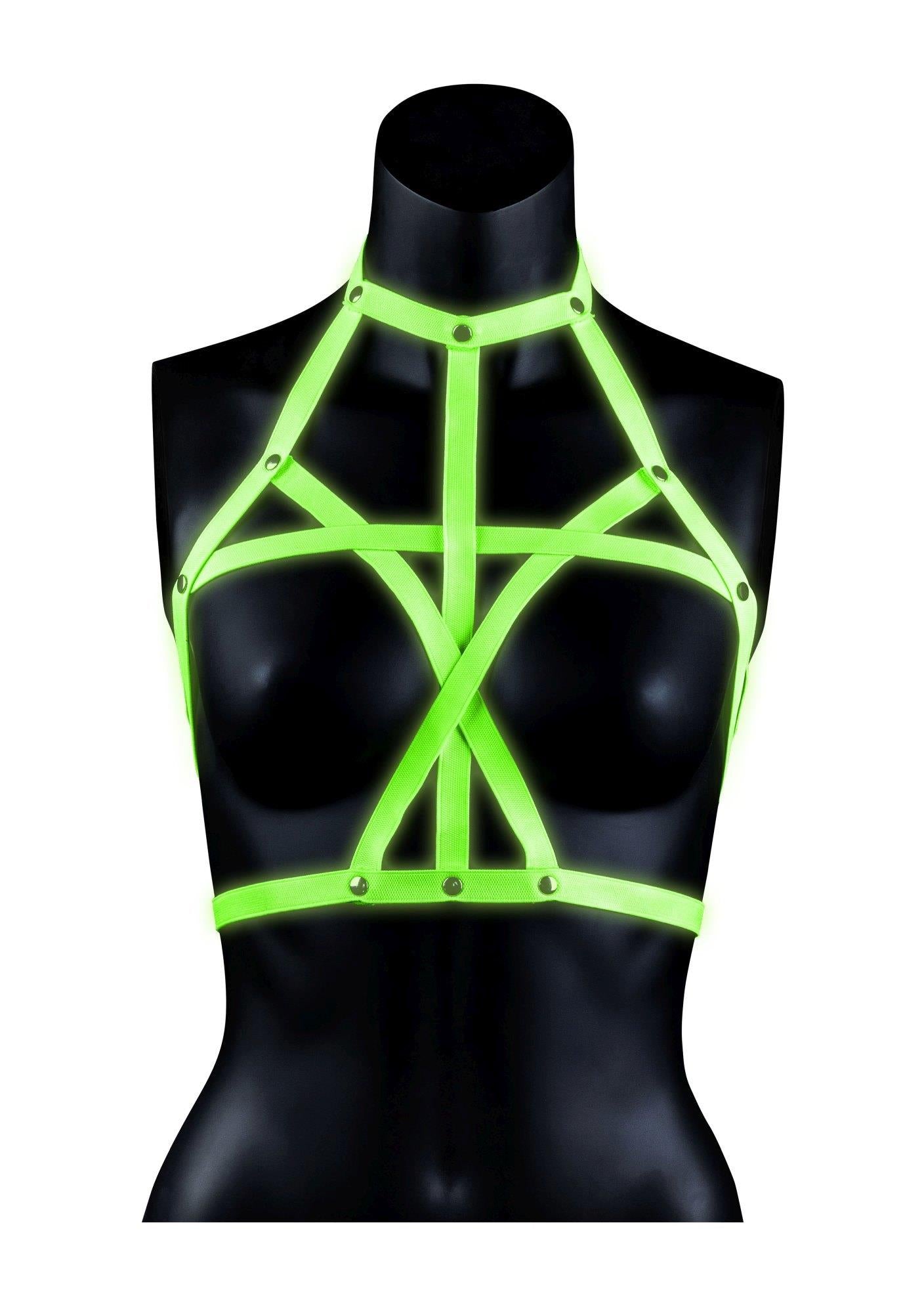 Harnais de soutien-gorge - Luminescent - Vert fluo/Noir - L/XL