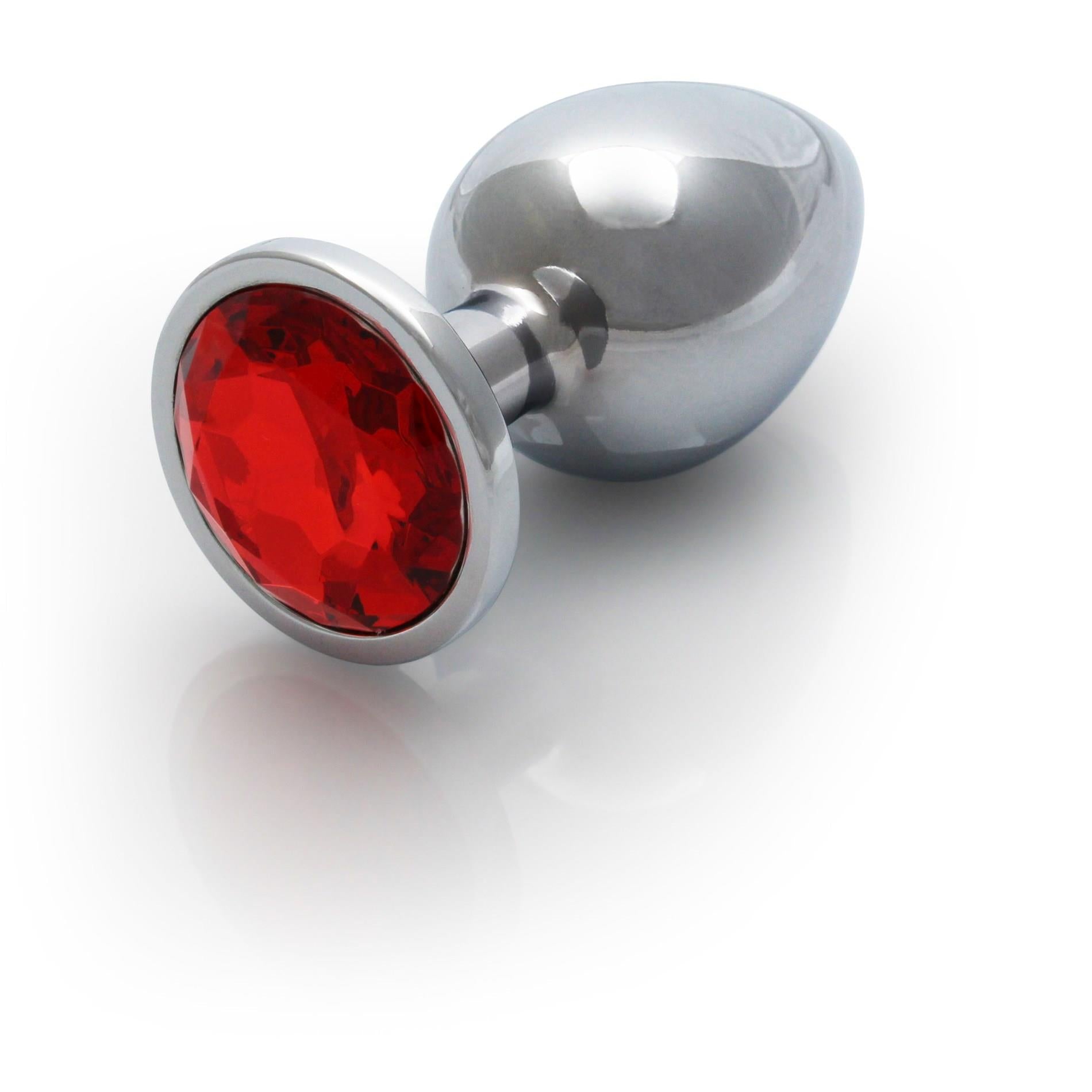 Plug anal avec gemme ronde - Moyen