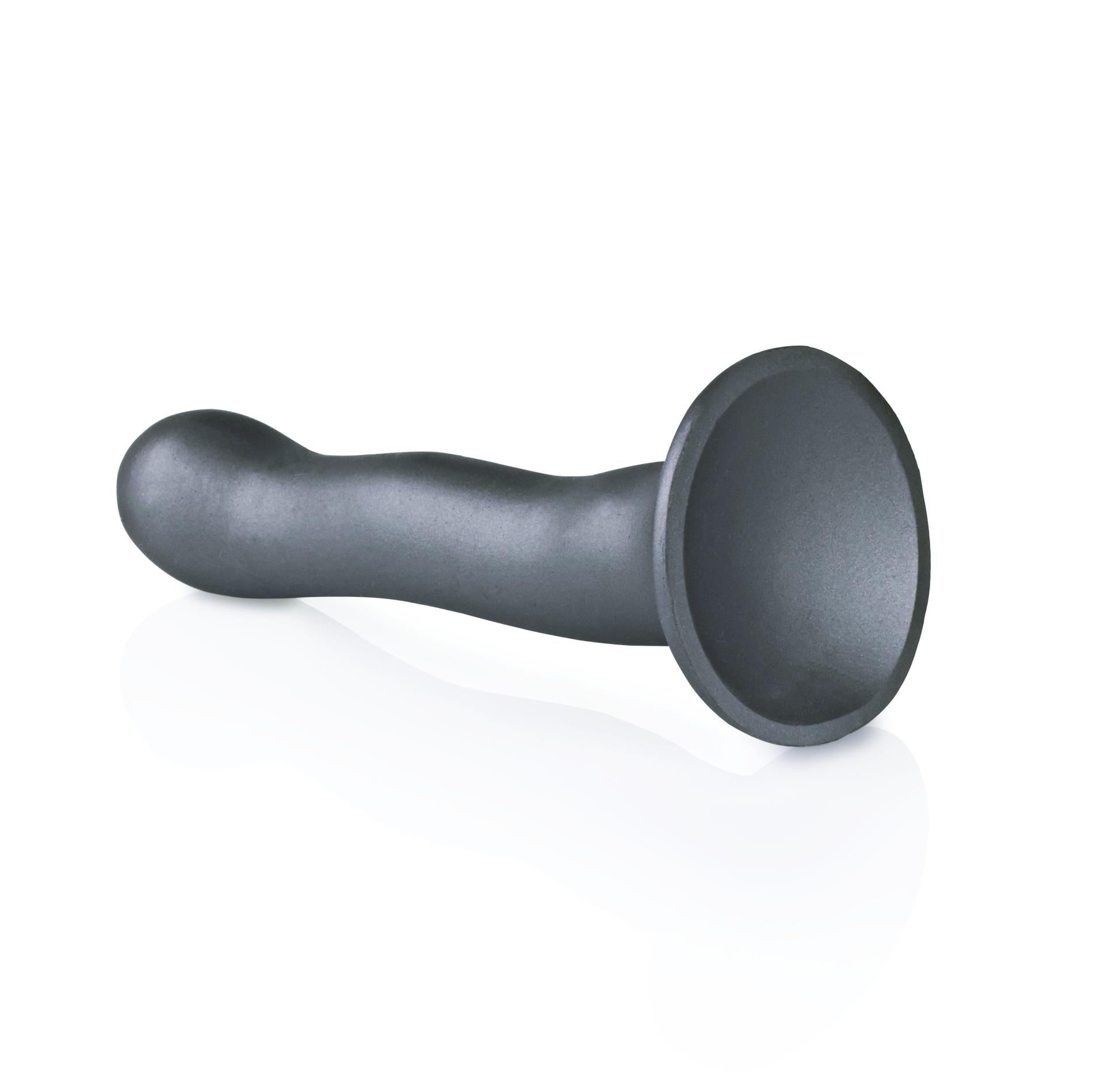 Godemichet Ultra Doux en Silicone Courbé Point G - 7'' / 17 cm - Gunmetal