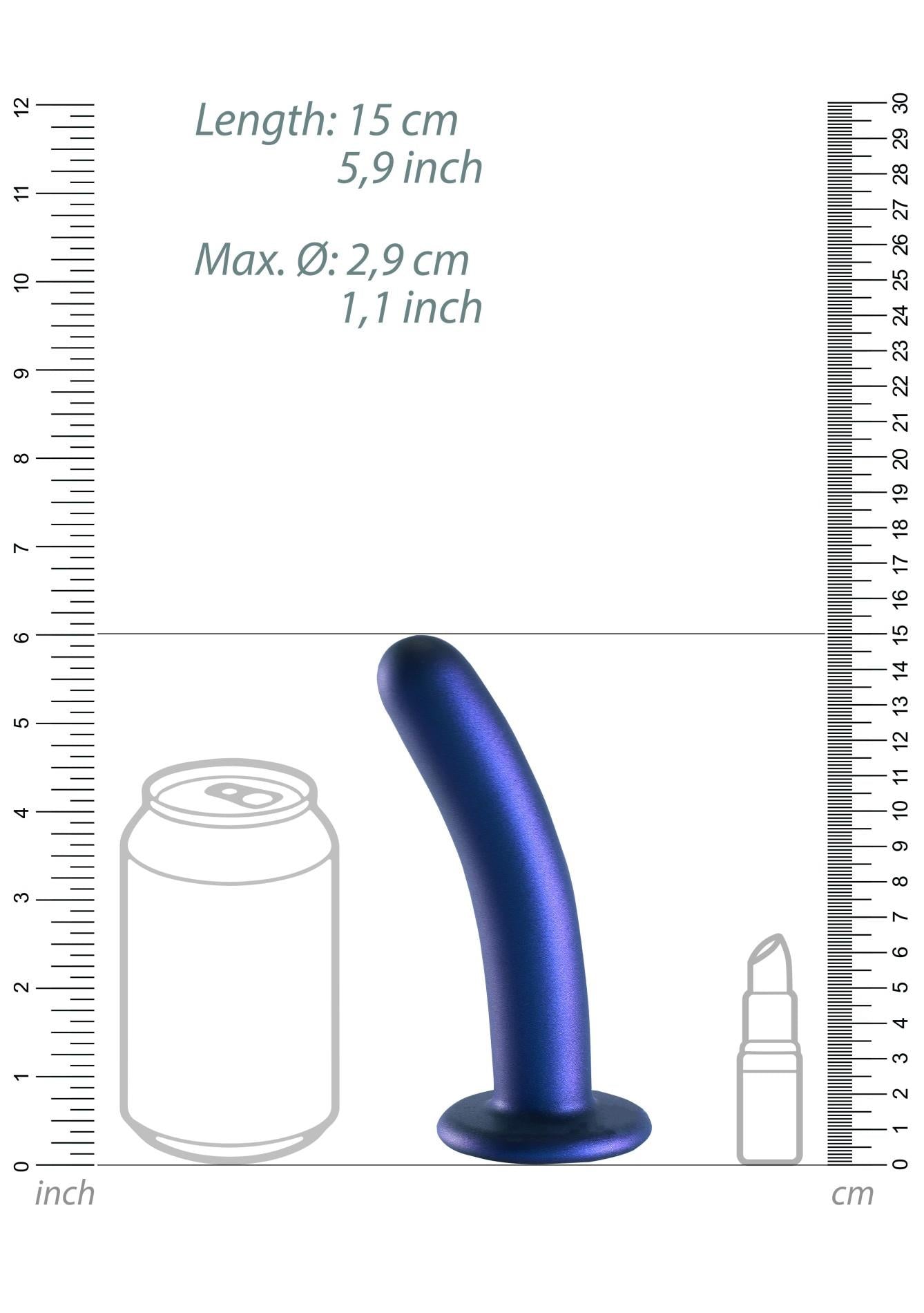 Gode ceinture en silicone lisse point G - 6'' / 14,5 cm