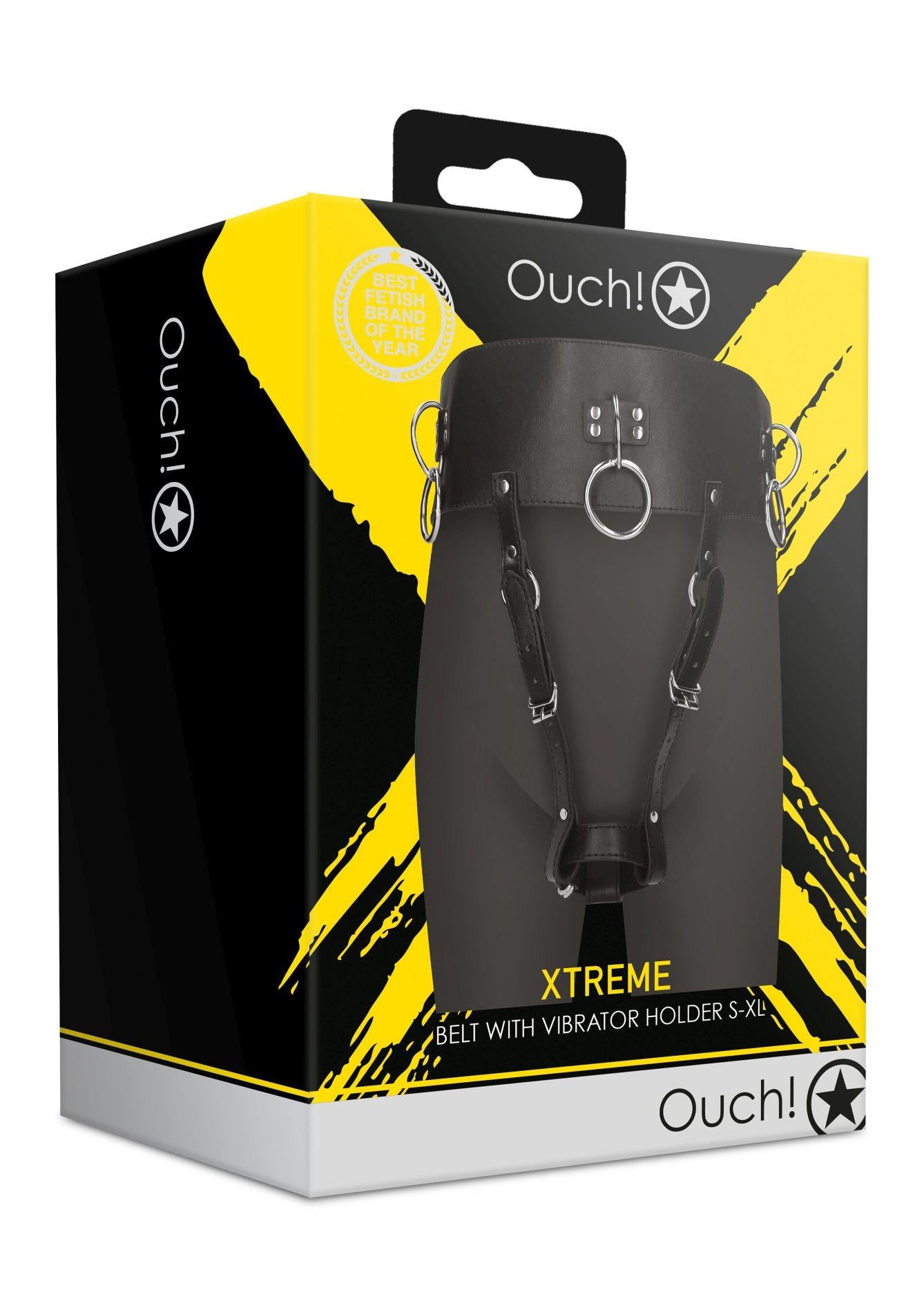 Ceinture avec porte-vibrateur - Noir