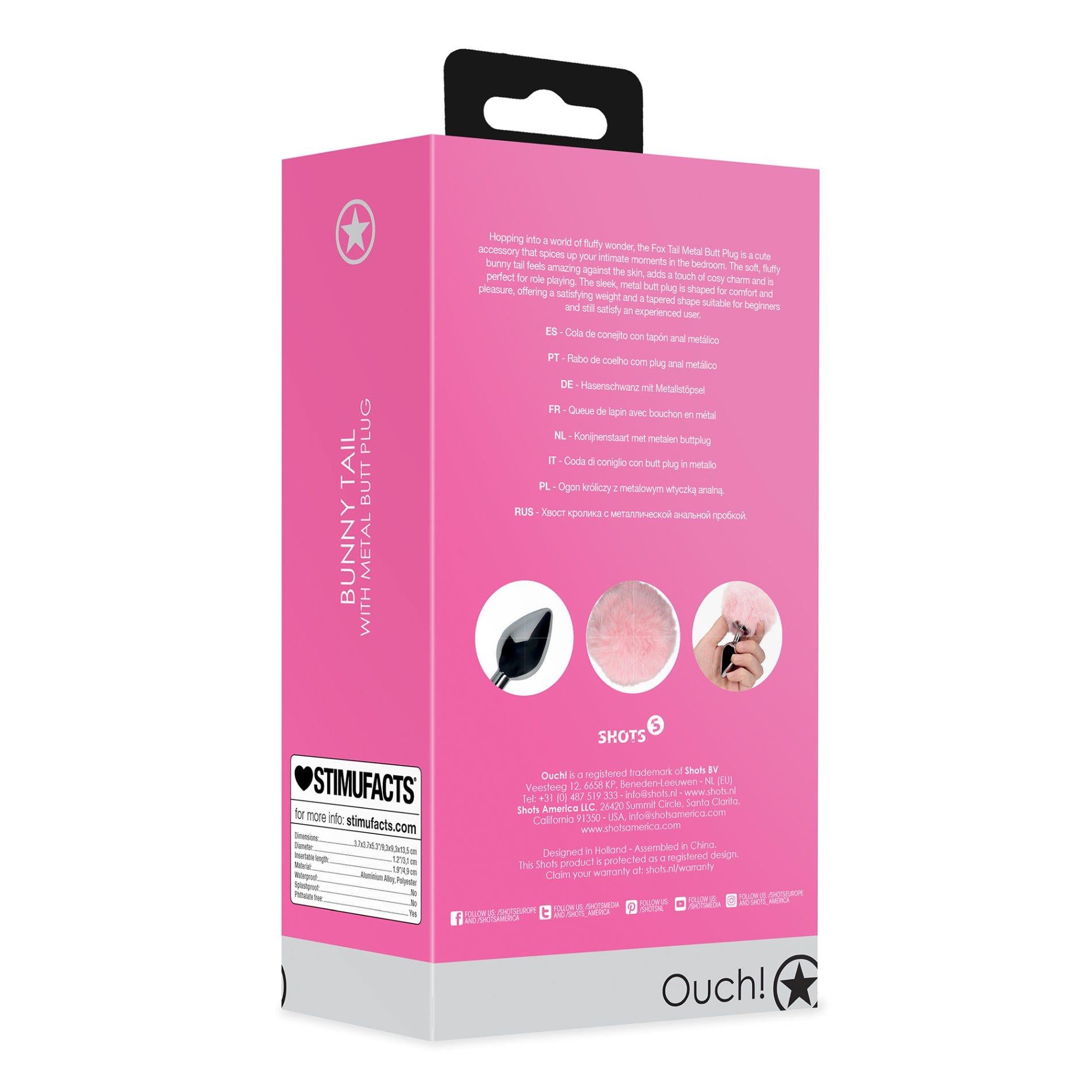 Queue de lapin avec plug anal métallique