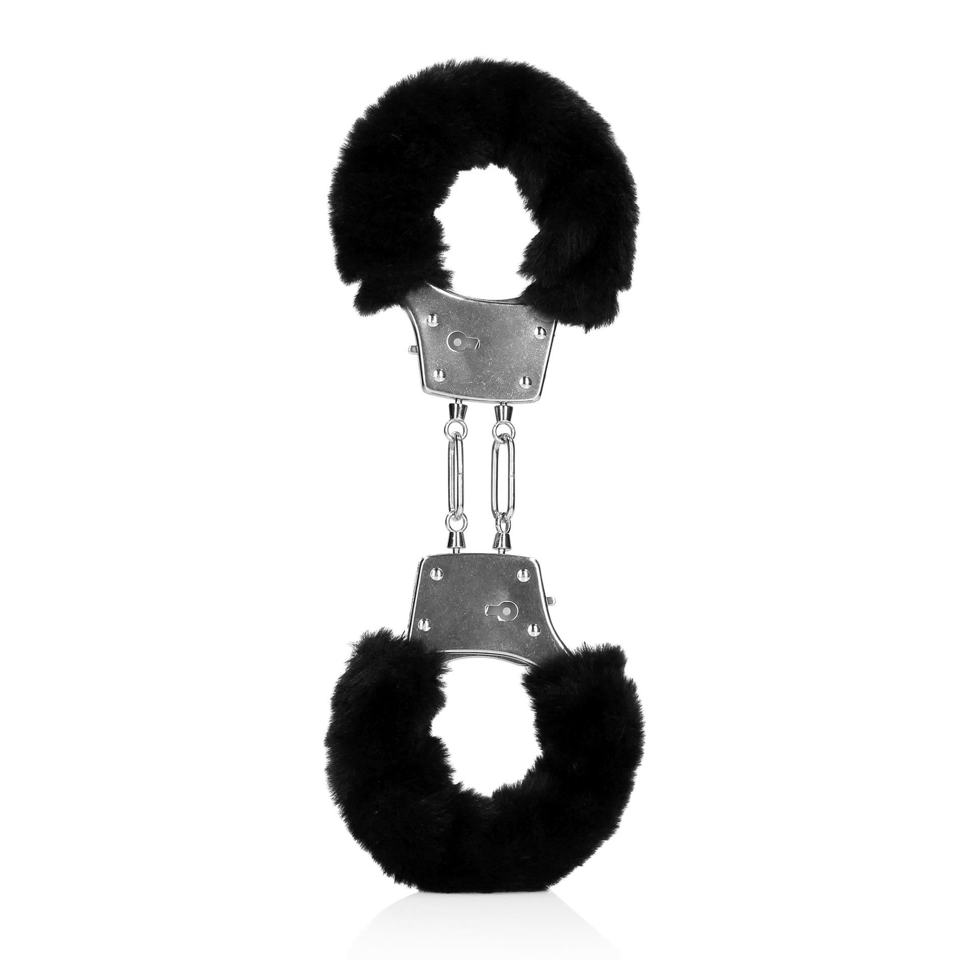 Menottes en métal recouvert de fourrure - Noires