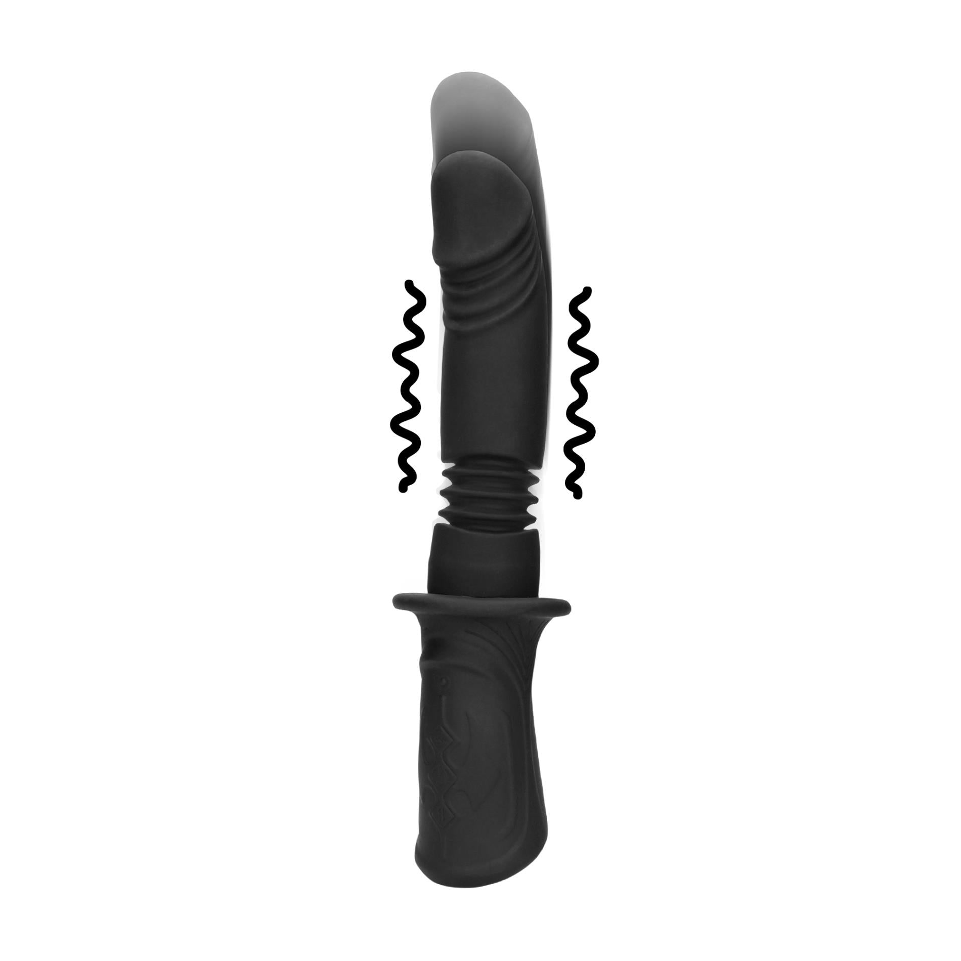 Machine sexuelle vibrante et propulsive manuelle - Noire