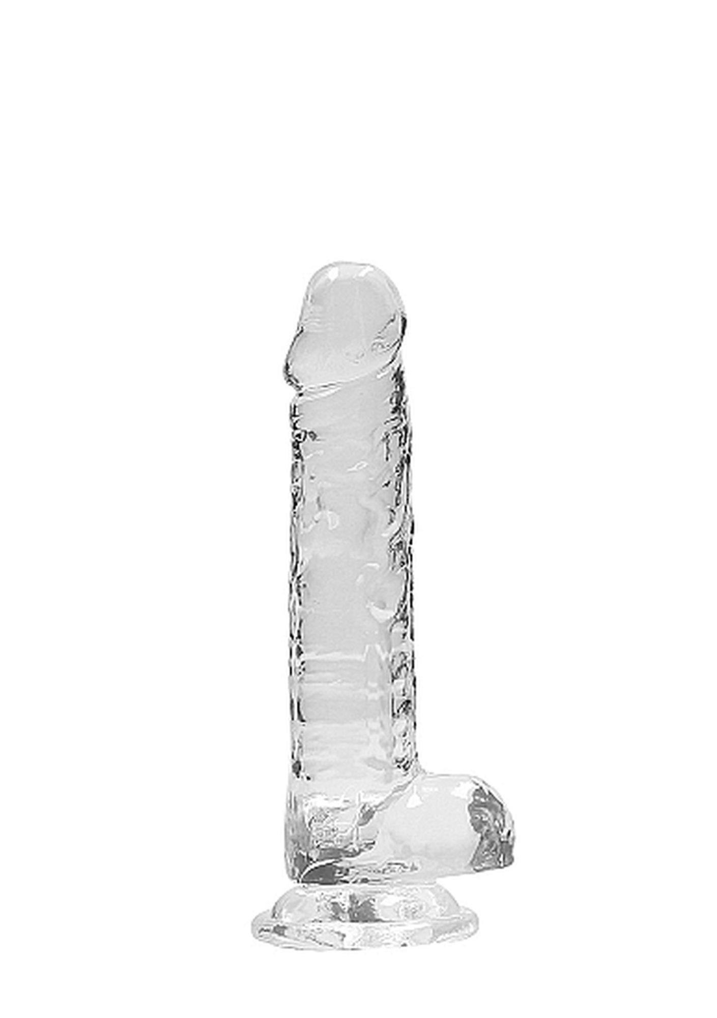 7" / 18 cm Godemichet réaliste avec testicules - Transparent